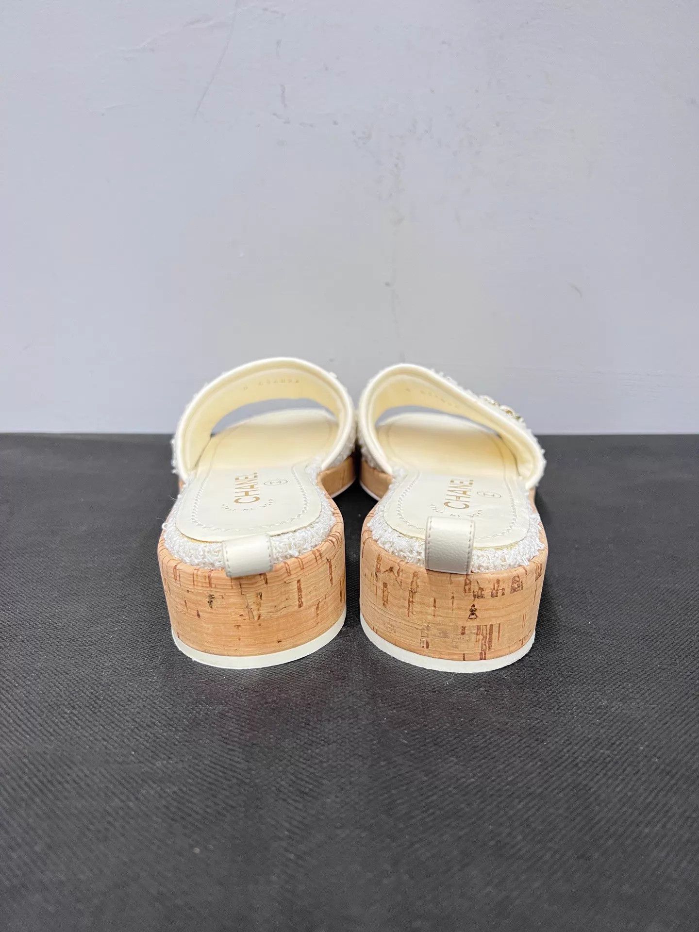 Chanel Chanel Embroidered Rubber Open-Toe Block Heel Slide 36 NWOT Size US 5.5 / IT 35.5 - 3 Thumbnail