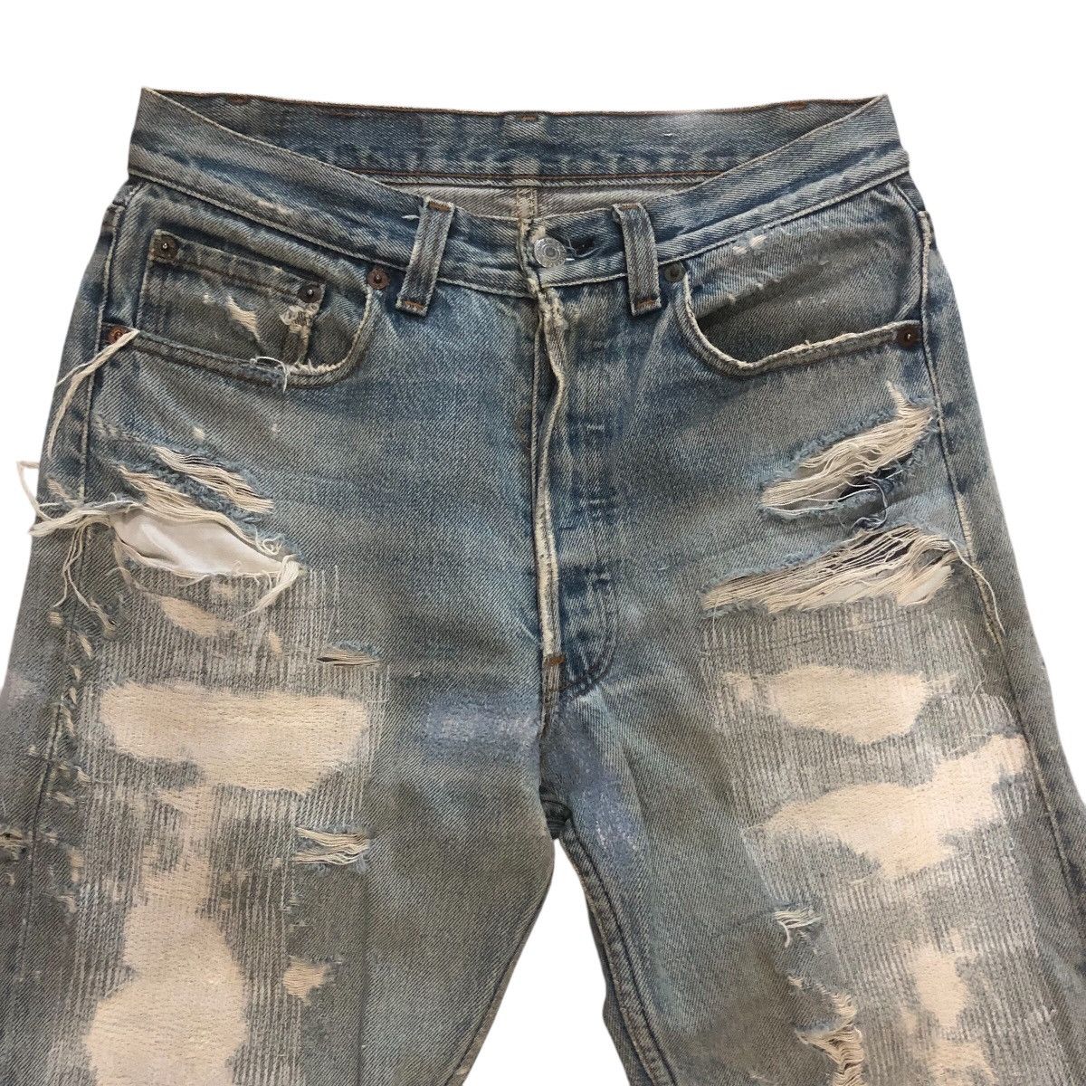 Levi's × Vintage 501 Button 552 Distress Denim Pants Size US 28 / EU 44 - 2 Thumbnail