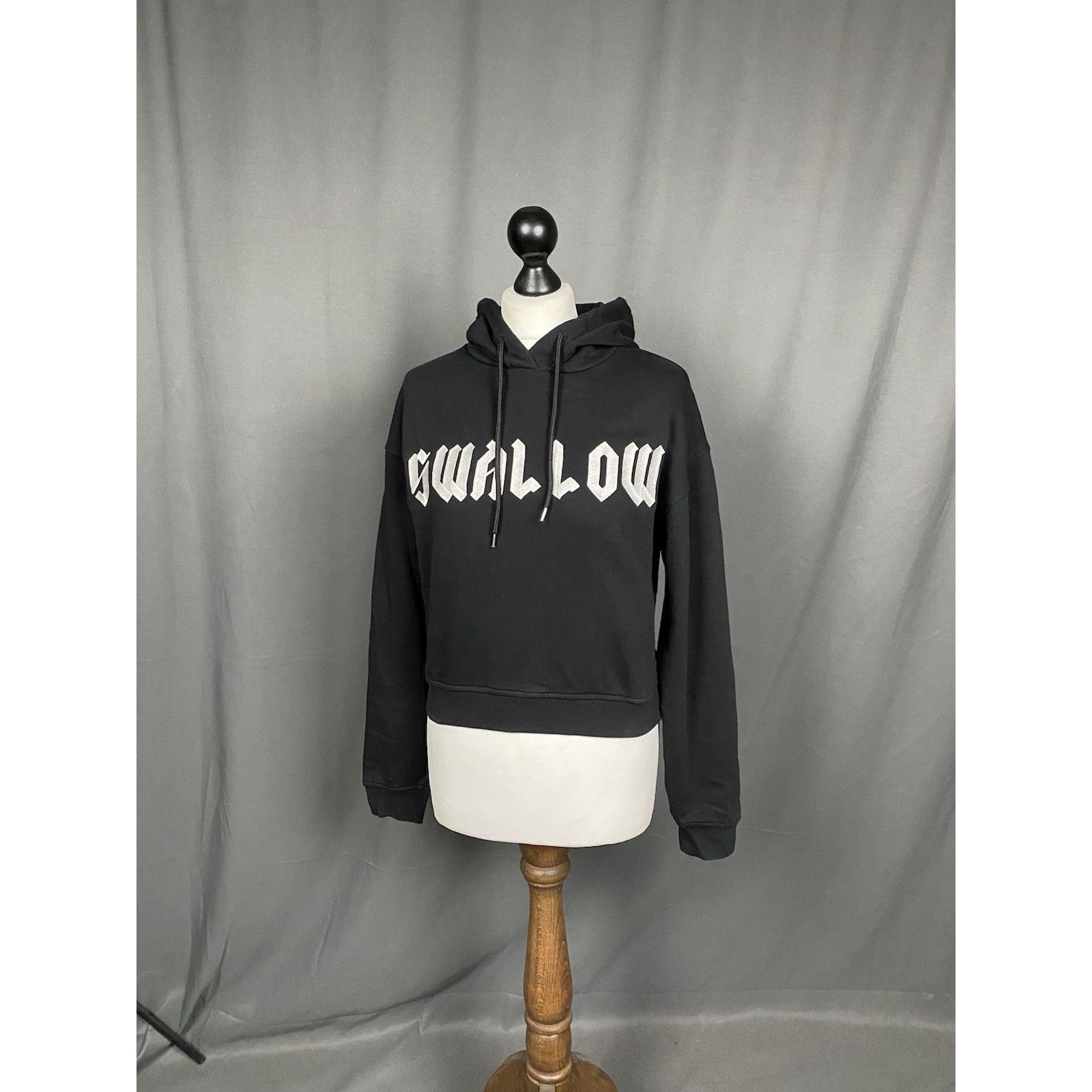 Alexander McQueen Alexander McQueen Swallow Women's Black Oversize Hoodie Swea Size M / US 6-8 / IT 42-44 - 2 Thumbnail
