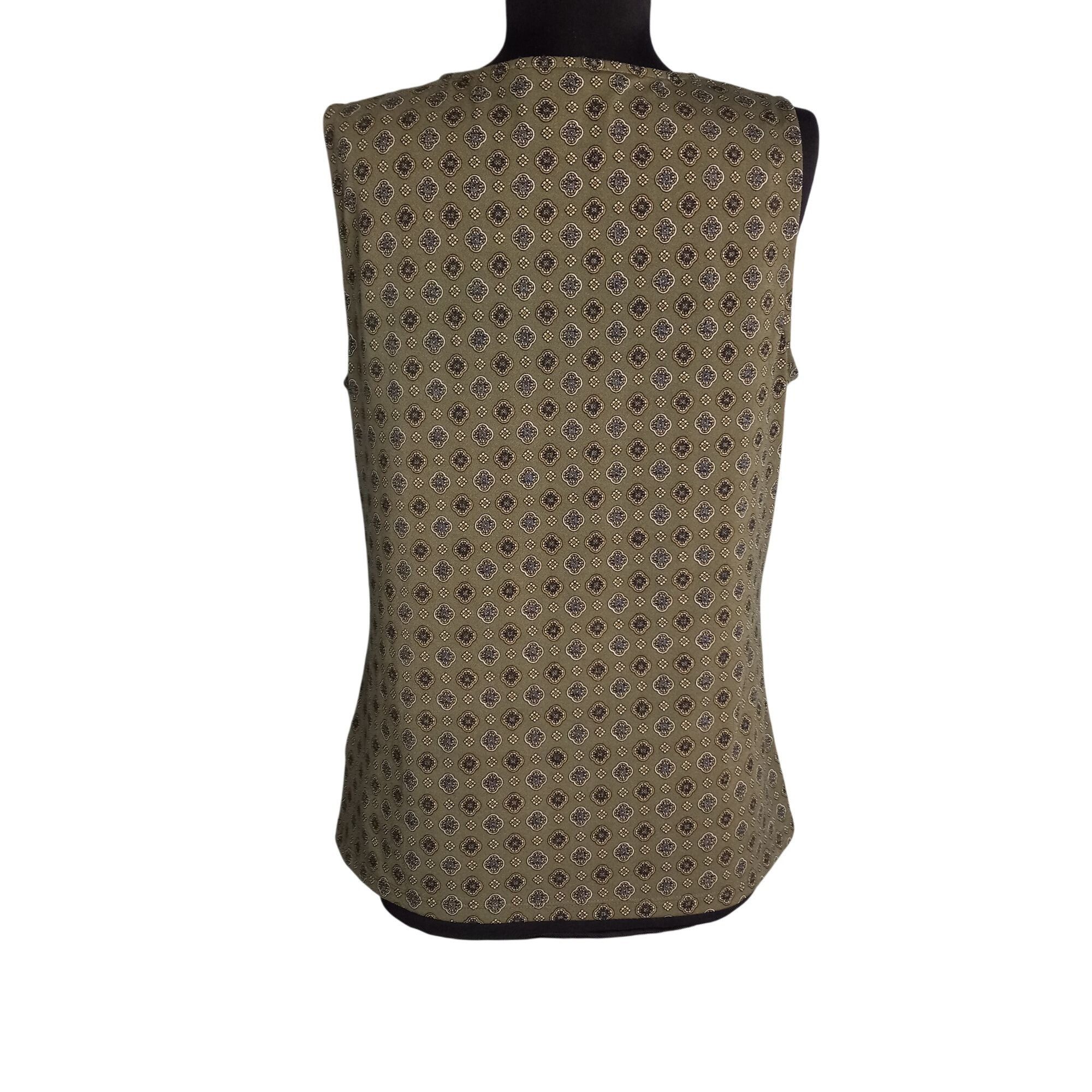 Michael Kors Michael Kors Size M Tank Top Sleeveless Cowl Neck Gold Butto Size M / US 6-8 / IT 42-44 - 3 Thumbnail