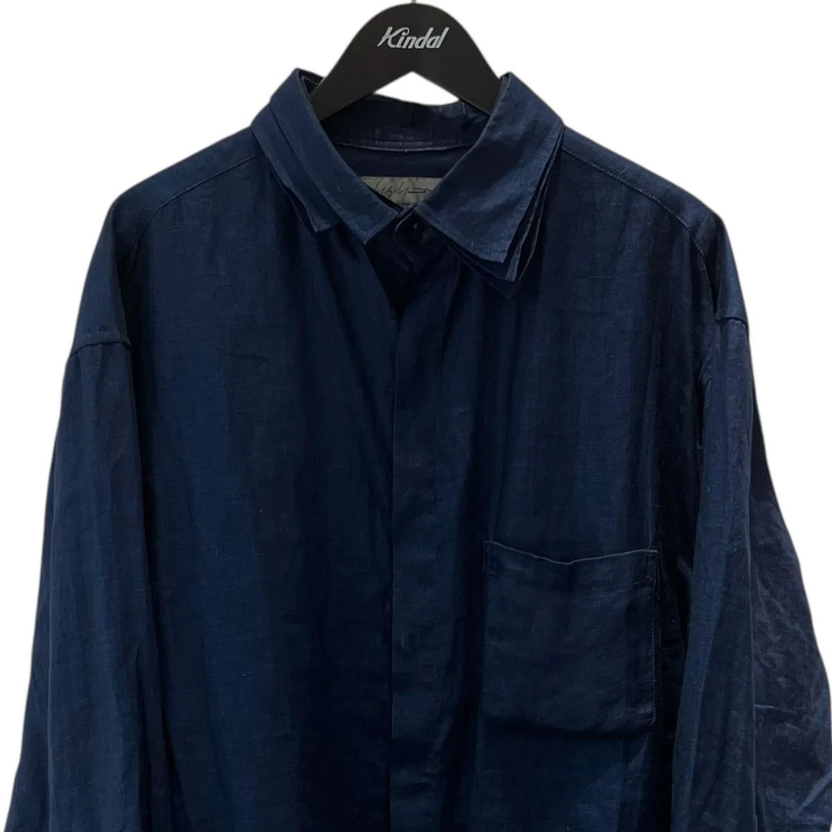Yohji Yamamoto Yohji Yamamoto pour homme/23ss INDIGO COLLAR FRONT shirt Size US M / EU 48-50 / 2 - 3 Thumbnail