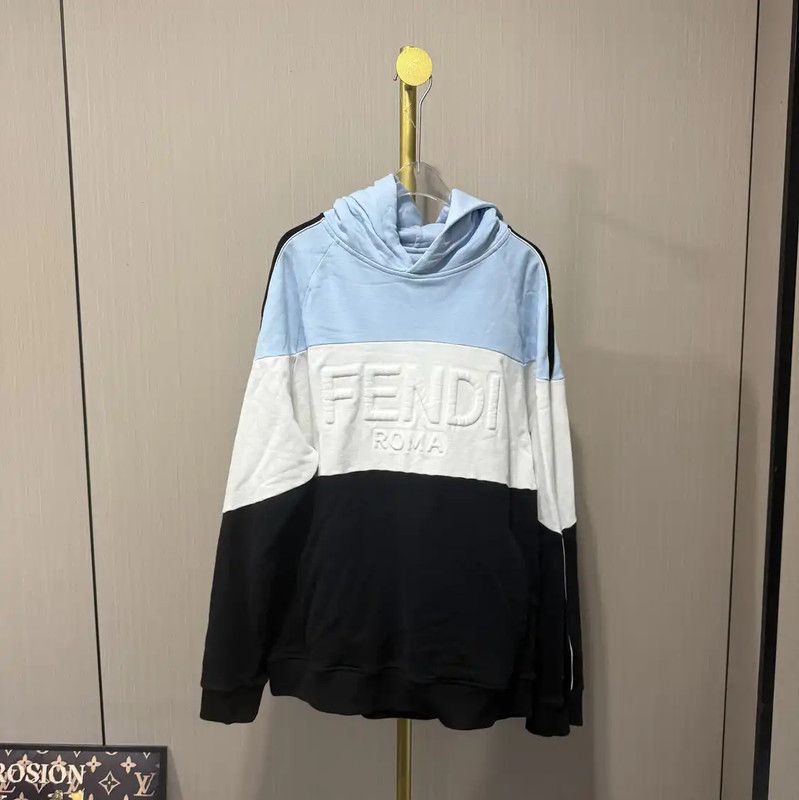 Fendi Fendi Women's Color Block Hoodie Sweatshirt 0089 Size L / US 10 / IT 46 - 1 Thumbnail