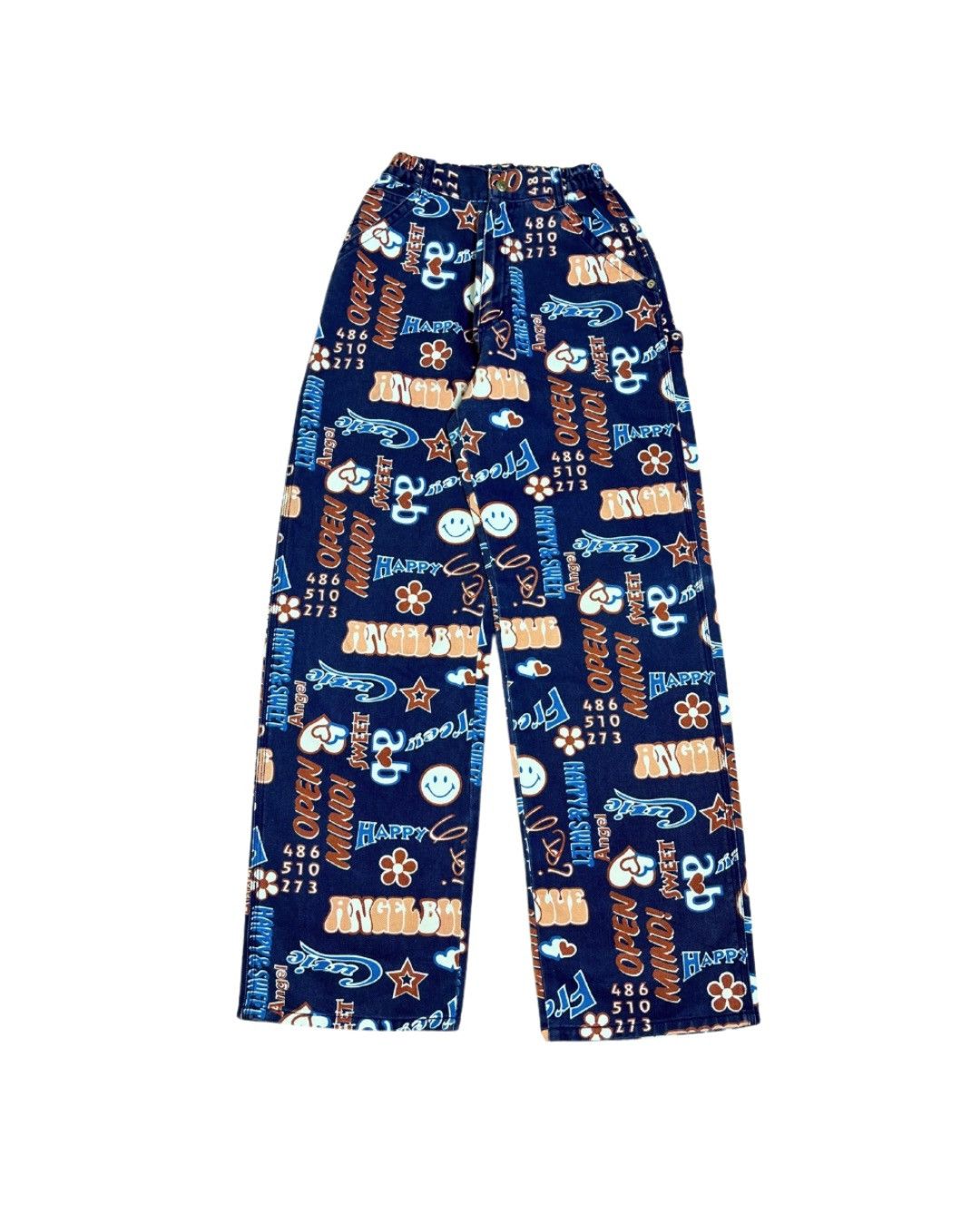 Angel Blue The Rainbow-Pop Graffiti Monogram Carpenter Jeans Size 25" / US 0 / IT 36 - 1 Thumbnail