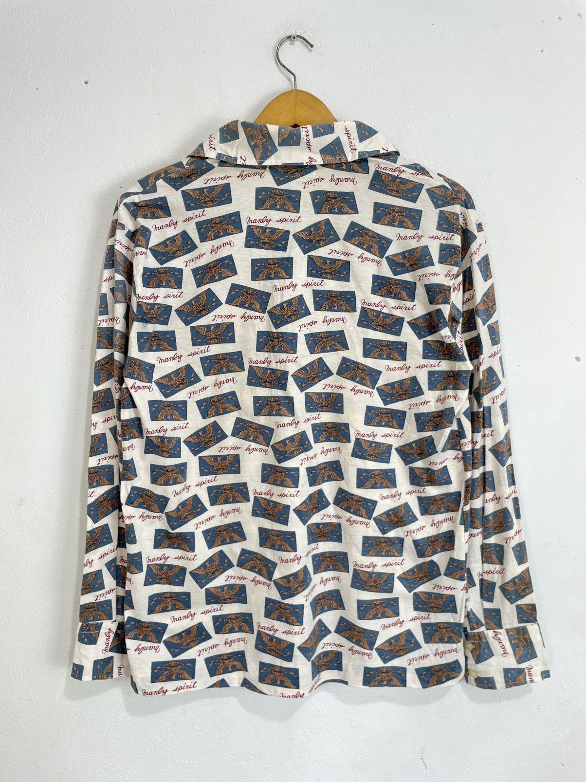 Japanese Brand Kawai Eagle Full Printed Polo Longsleeve Size US L / EU 52-54 / 3 - 2 Thumbnail