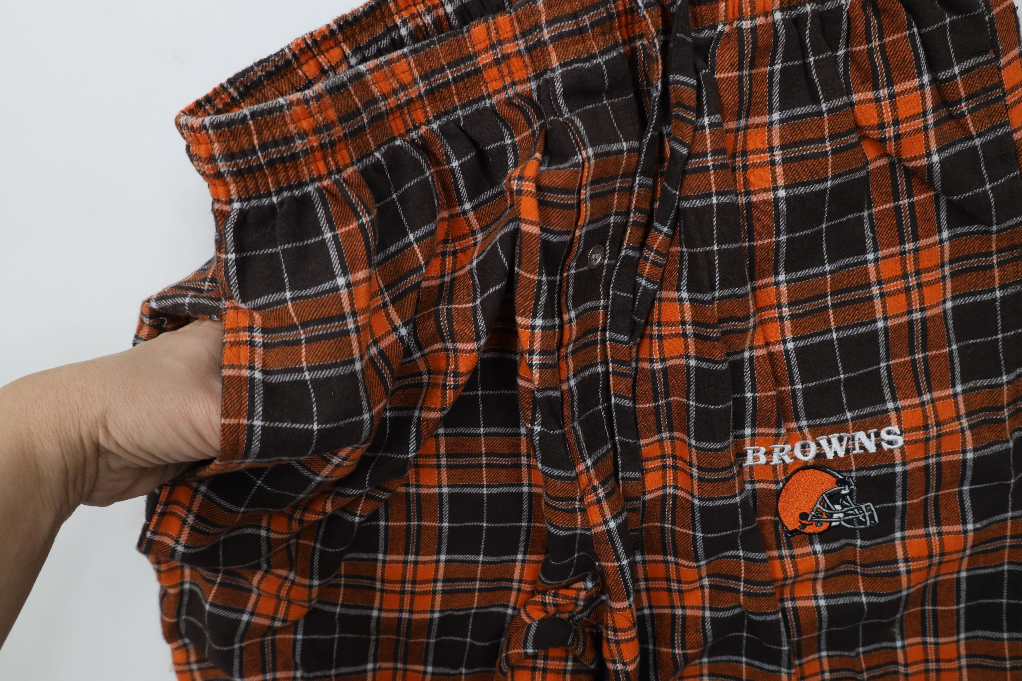 Vintage Vintage Y2K NFL Cleveland Browns Football Flannel Pants Size US 34 / EU 50 - 6 Thumbnail