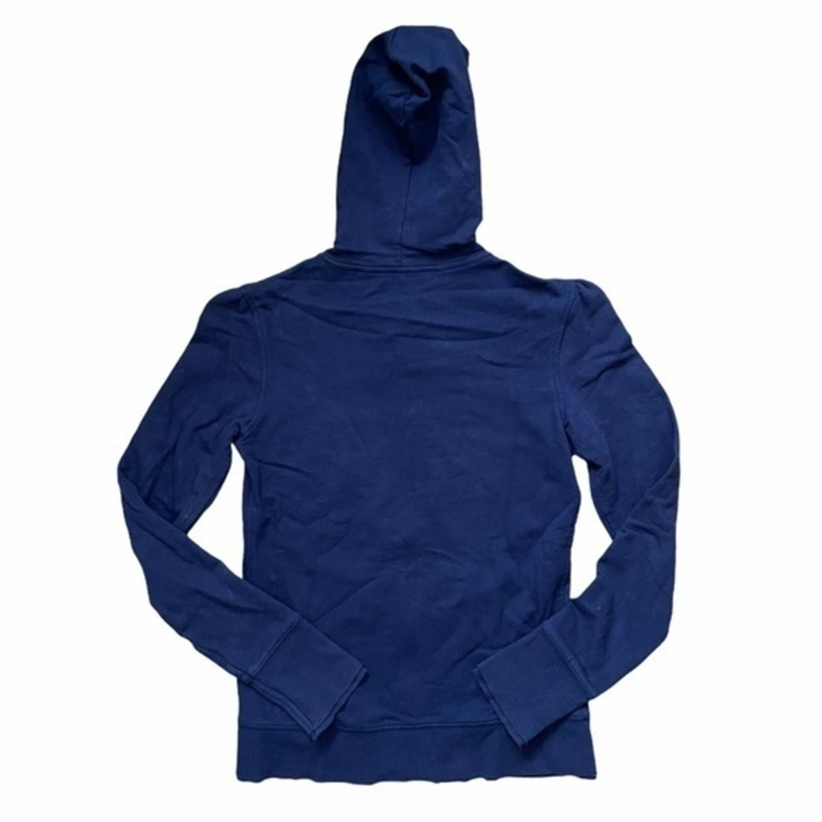 Norma Kamali Norma Kamali Navy Blue Raw Hem Zip Hoodie Sweats Jacket Size XS / US 0-2 / IT 36-38 - 4 Thumbnail