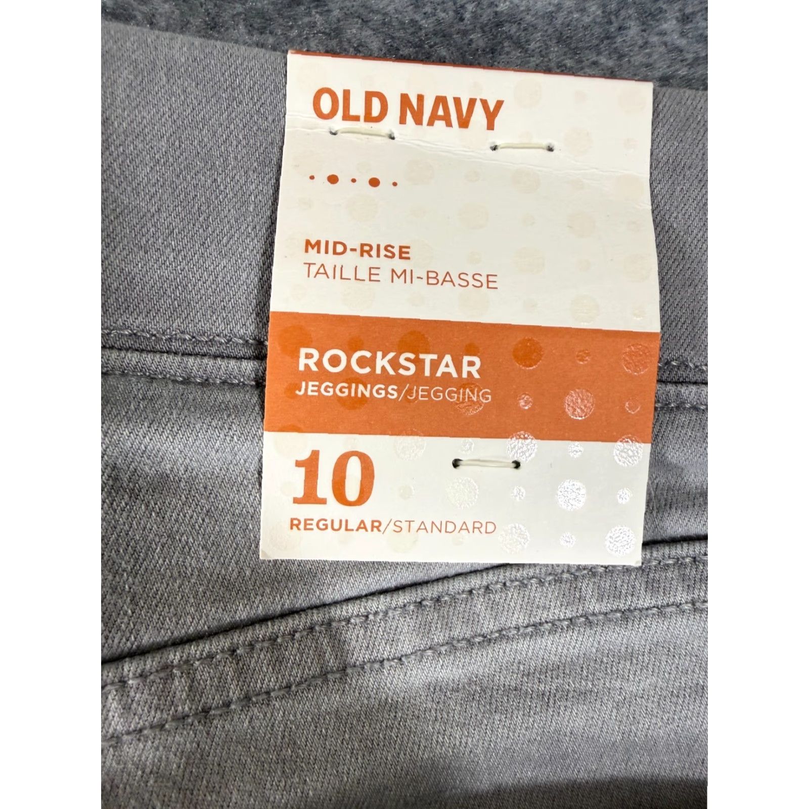 Old Navy VINTAGE Old Navy Jeans Womens 10 Gray Denim Mid Rise Elastic Waist Rockstar Jegging NWT Size 32" / US 10 / IT 46 - 5 Thumbnail