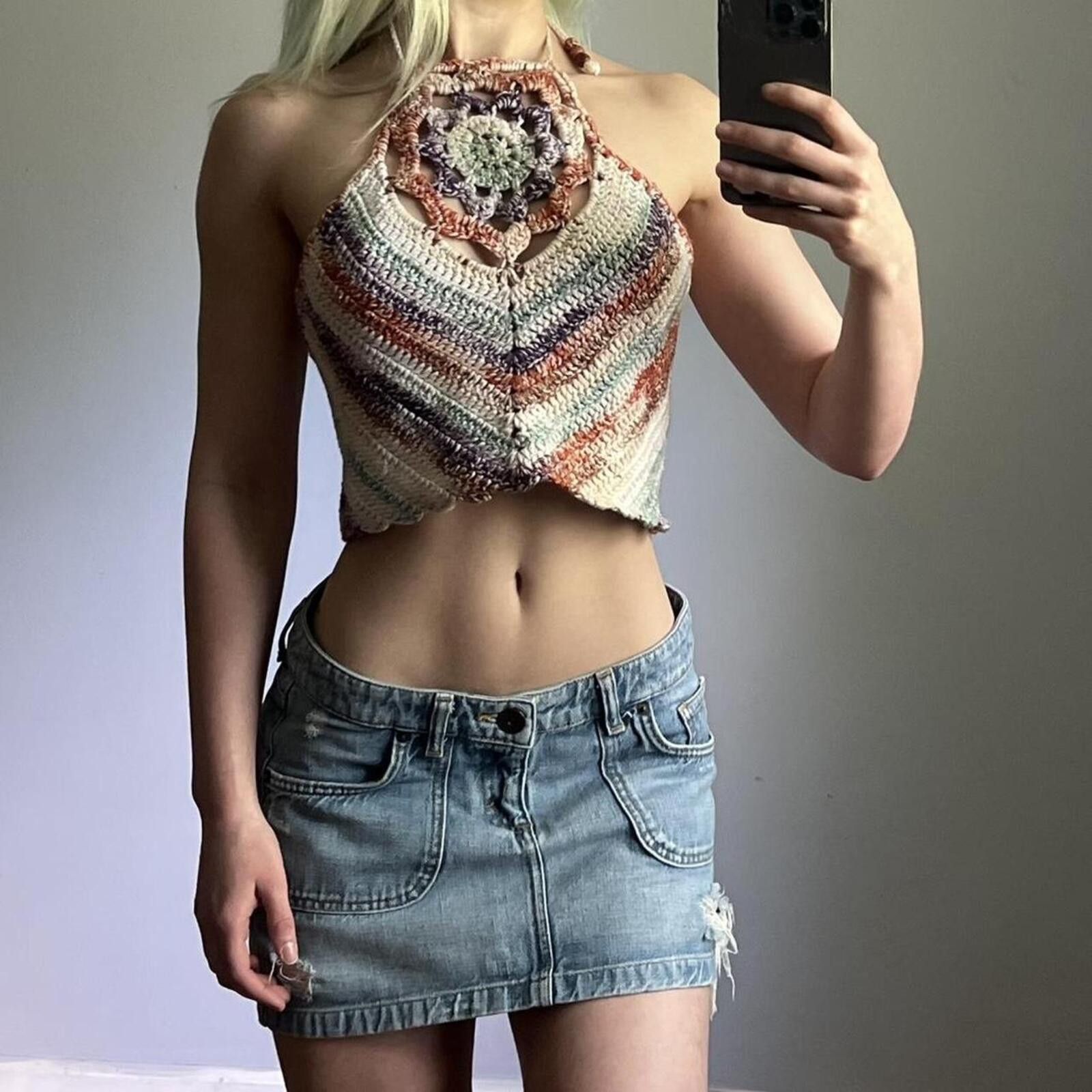 Other handmade crochet halter top Size M / US 6-8 / IT 42-44 - 5 Thumbnail