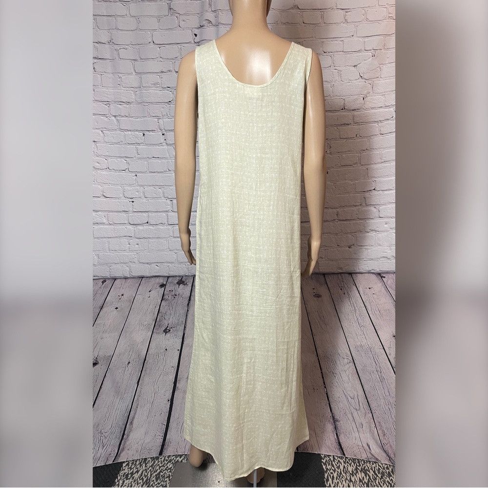 Chicos New Chico's Design Linen Sleeveless Maxi Dress Size 0 US S Size S / US 4 / IT 40 - 4 Thumbnail