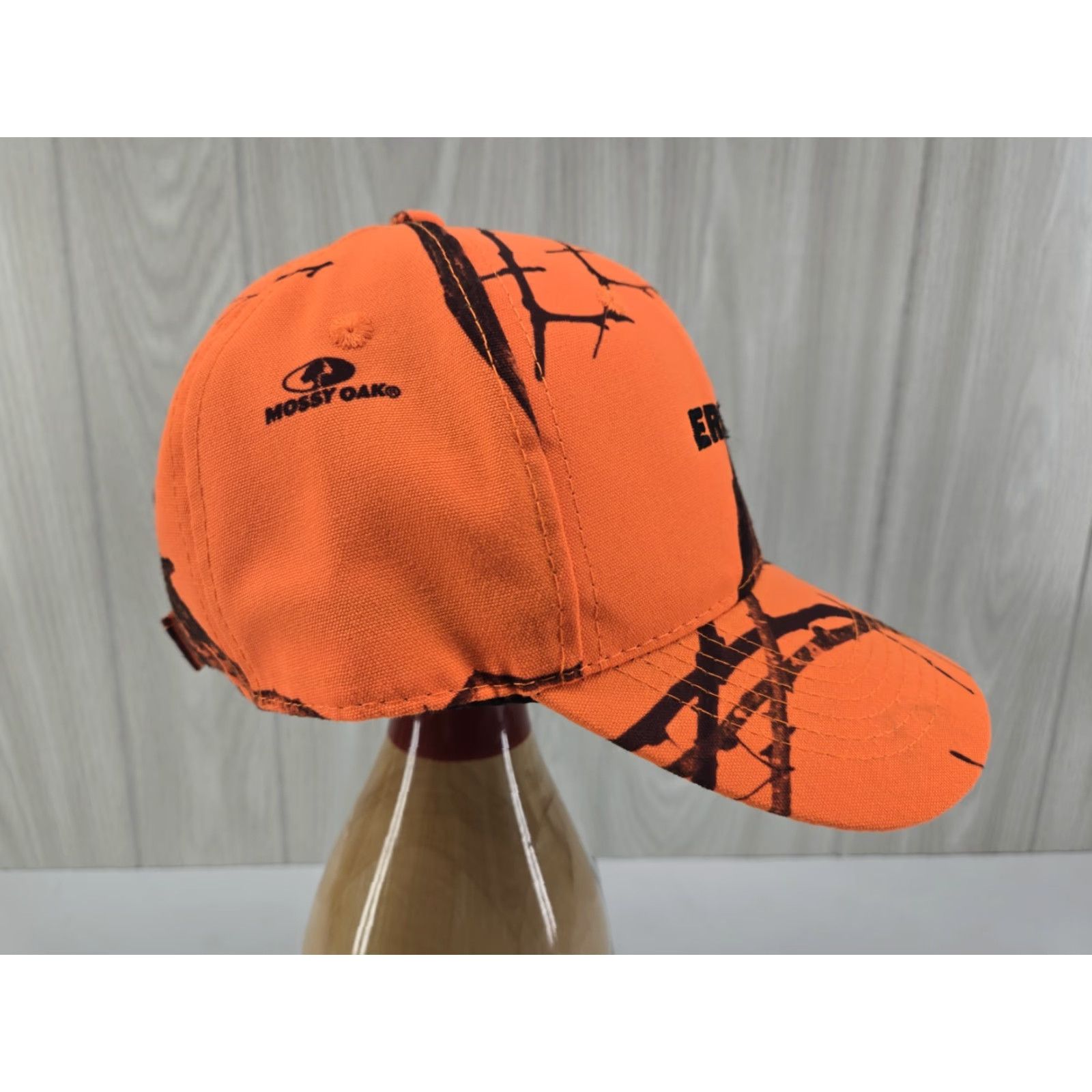 Vintage VINTAGE Mossy Oak Ergon Men's Safety Orange Hunting Cap Camo Baseball Cap Adjustable Orange Camouflage Men Size ONE SIZE - 5 Thumbnail