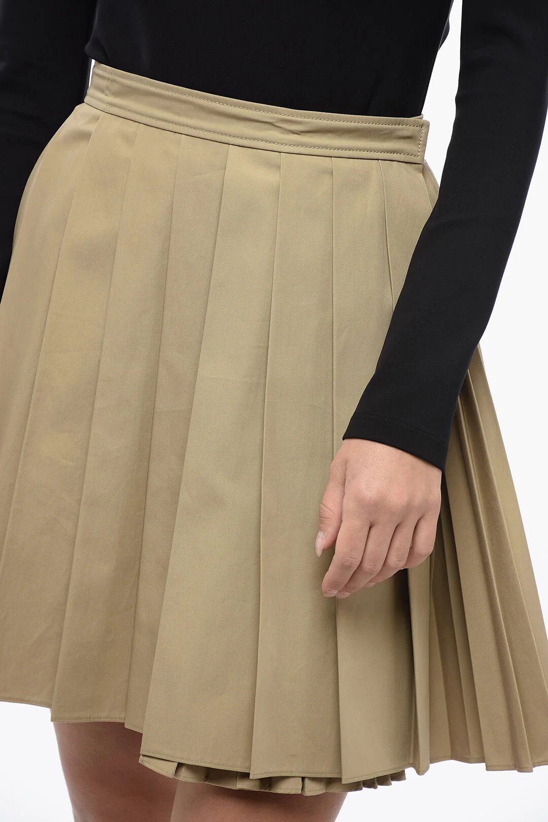 Dior og1mm0326 Plissé Skirt in Beige Size 30" / US 8 / IT 44 - 3 Thumbnail