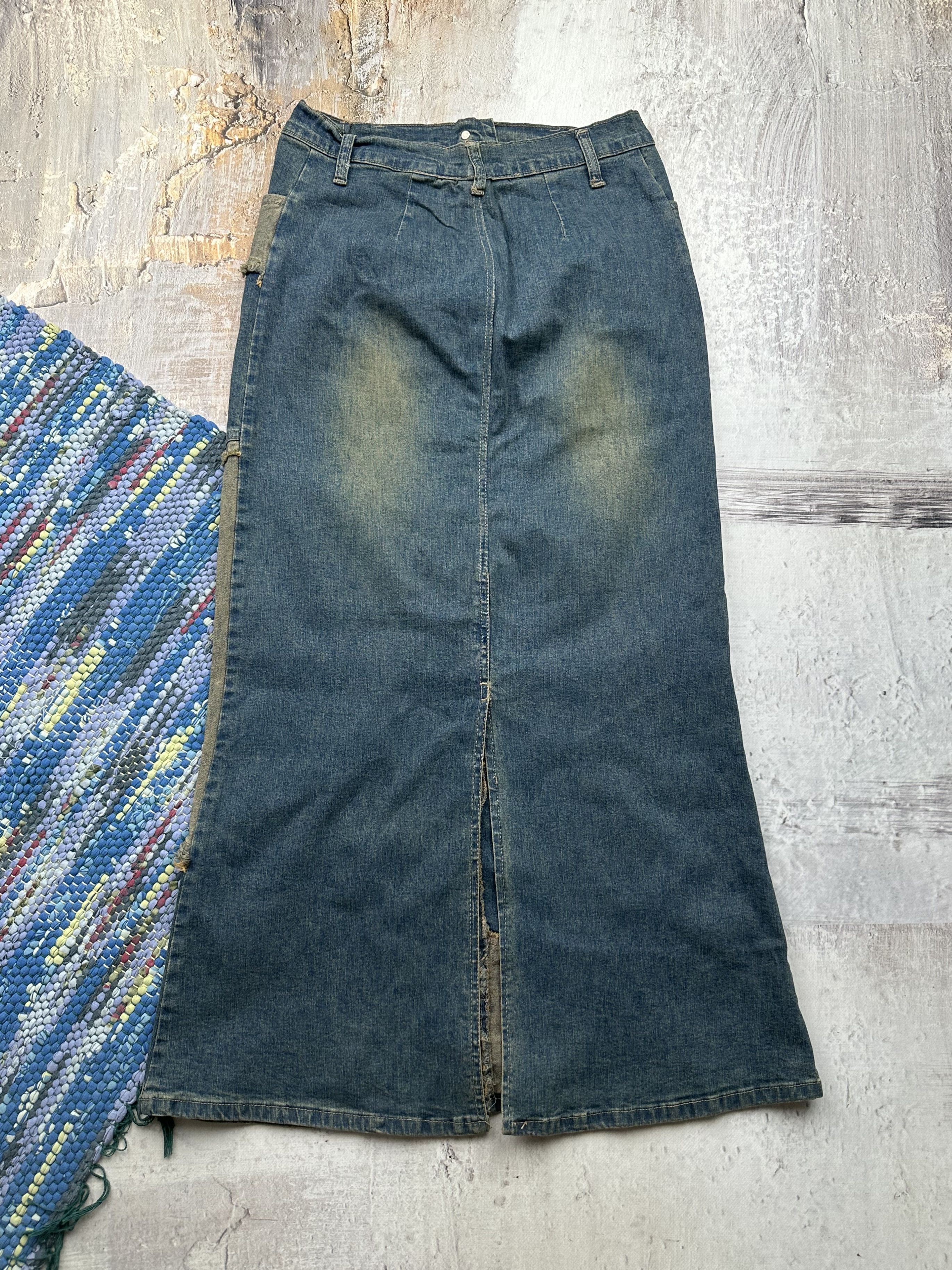 Japanese Brand Vintage Faded Maxi Skirt A504(369) Size 27" / US 4 / IT 40 - 6 Thumbnail