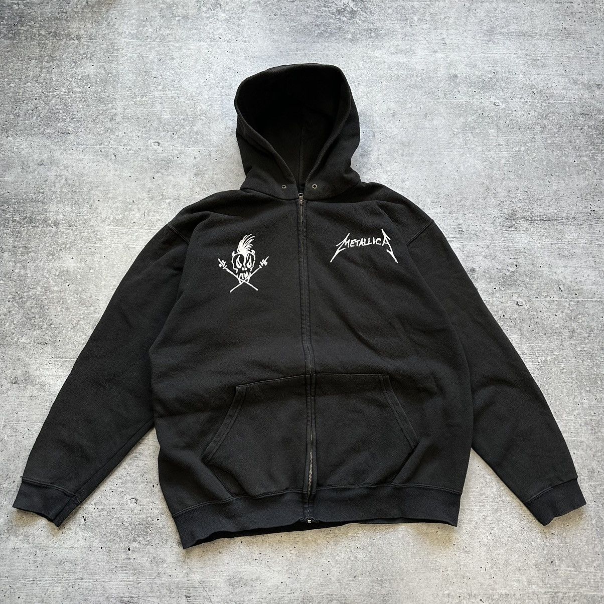 Band Tees Metallica Black Cotton Full Zip Big Logo Hoodie Size US L / EU 52-54 / 3 - 2 Thumbnail