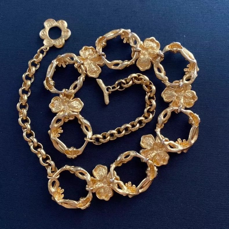Kenzo KENZO Flower Gold Necklace Size ONE SIZE - 3 Thumbnail