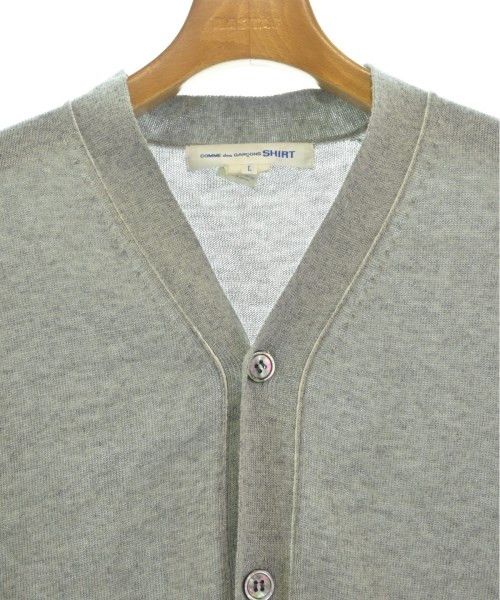 Comme des Garcons SHIRT Sweater cardigan button up plain acrylic V-neck Gray Size US L / EU 52-54 / 3 - 3 Thumbnail