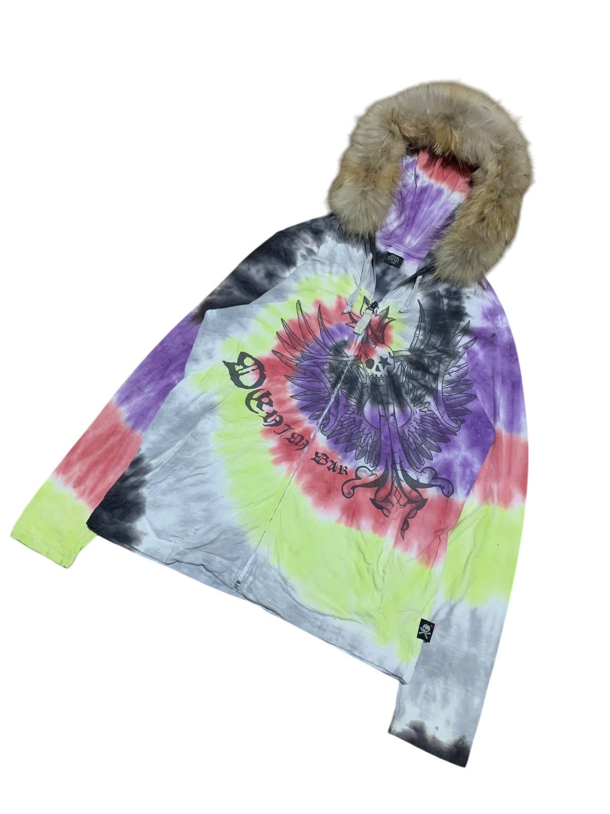 Hysteric Glamour × If Six Was Nine × Japanese Brand 2000s Denim Bar skull studded Limited Edition fur hoodie Size US M / EU 48-50 / 2 - 3 Thumbnail