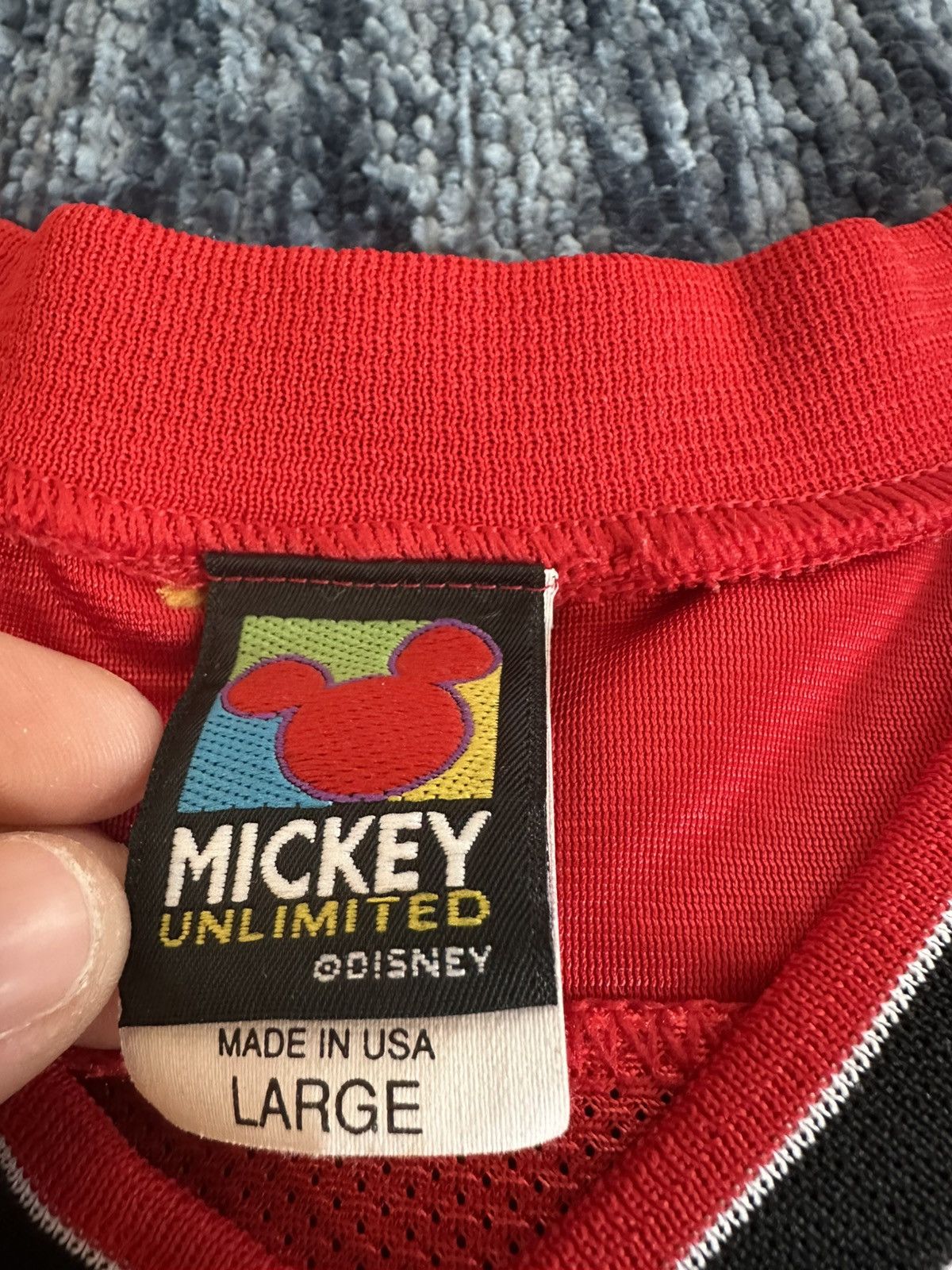 Disney × Vintage 1990s Vintage Disney Mickey Mouse Hockey Jersey Size US L / EU 52-54 / 3 - 3 Thumbnail