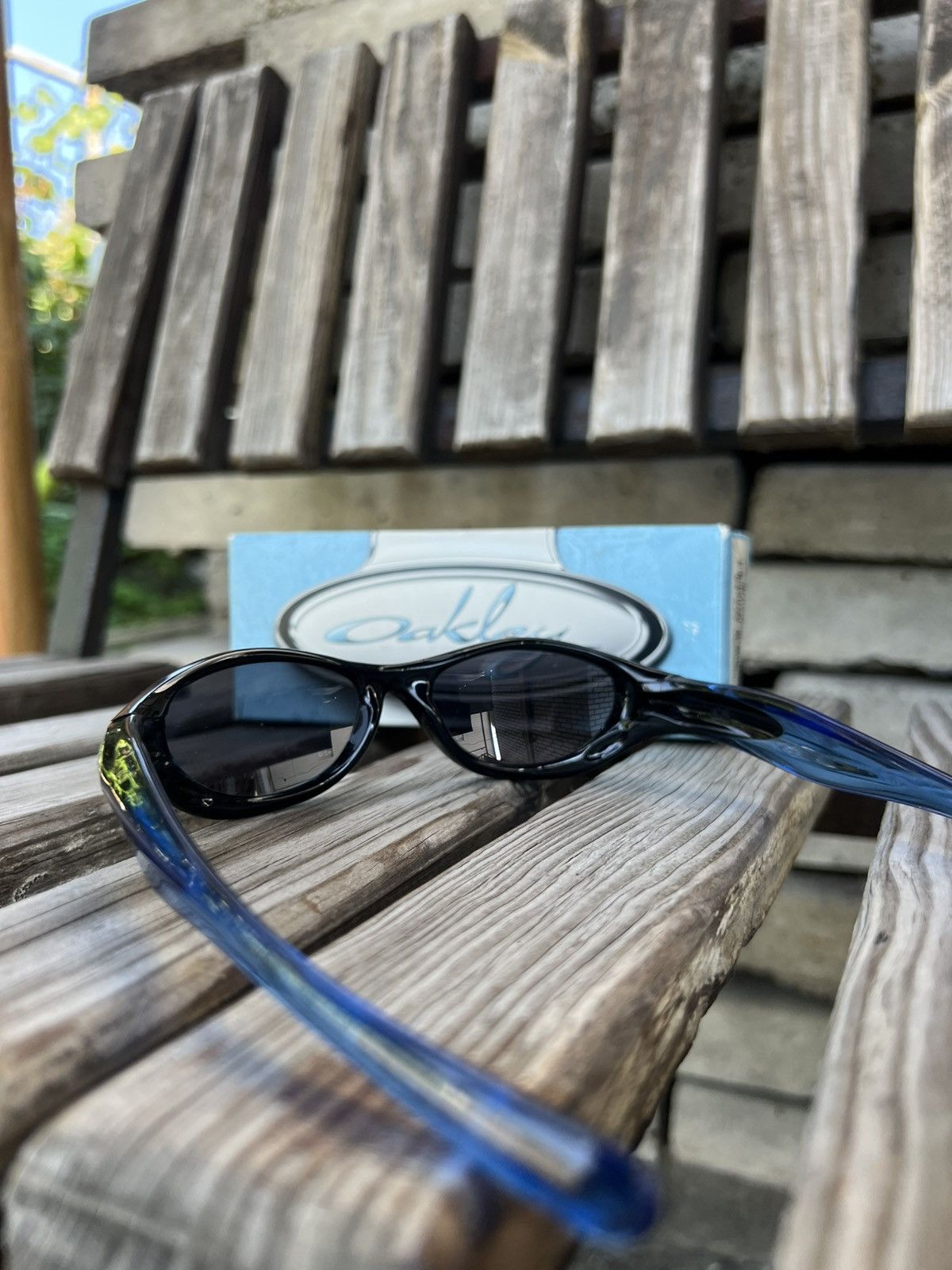 Oakley Oakley Pocket Polished Black w/ OO Blue software sunglasses Size ONE SIZE - 5 Thumbnail