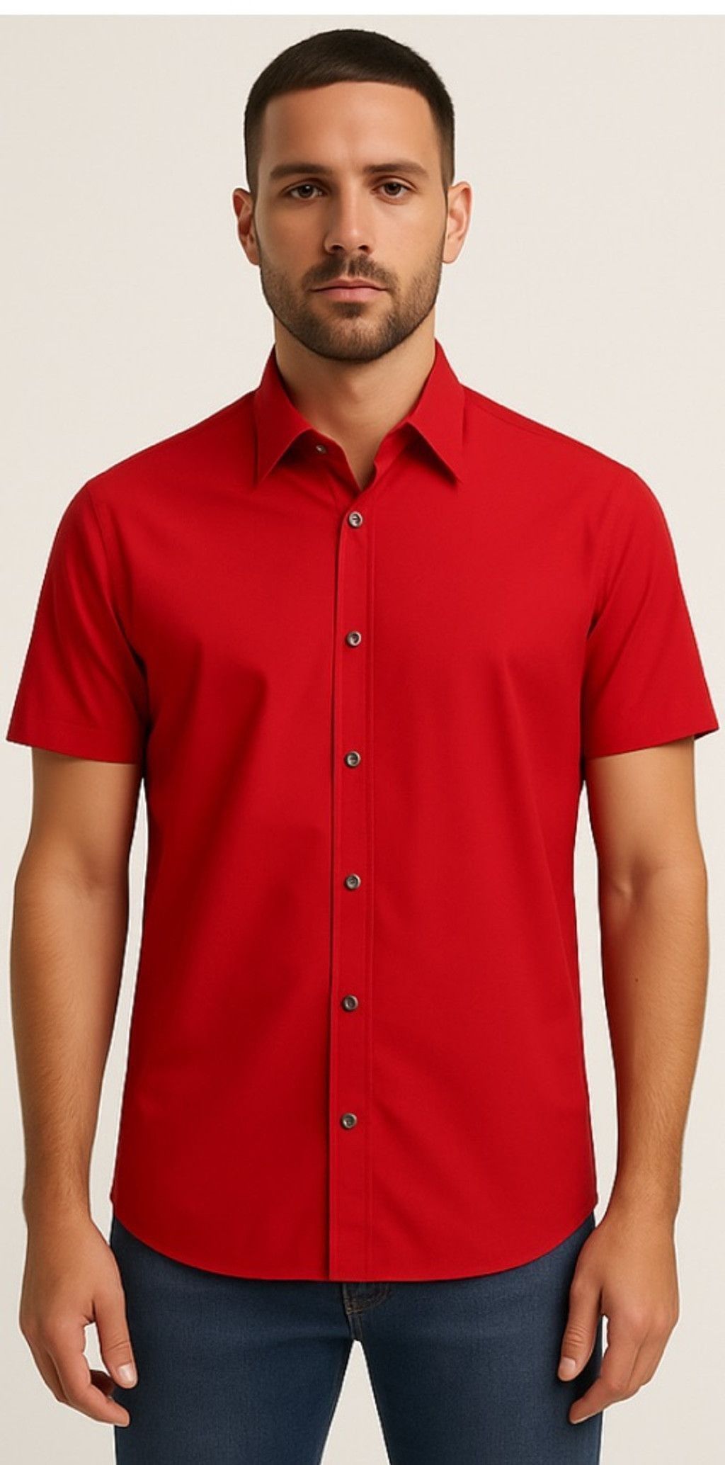 Prada Rare Prada Red Short Sleeve Shirt – Made in Italy – 48 Size US L / EU 52-54 / 3 - 1 Thumbnail