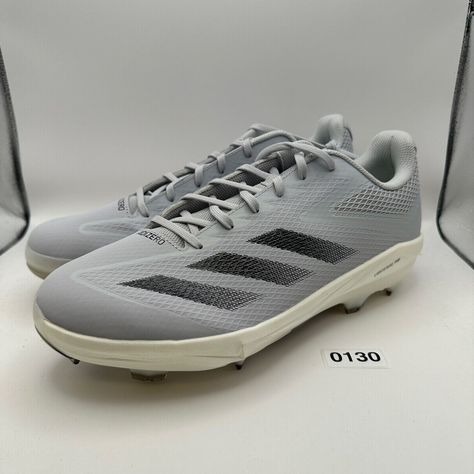 Adidas ADIDAS Adizero Electric Mens 14 Baseball Cleats Gray/Black Size US 14 / EU 47 - 2 Thumbnail