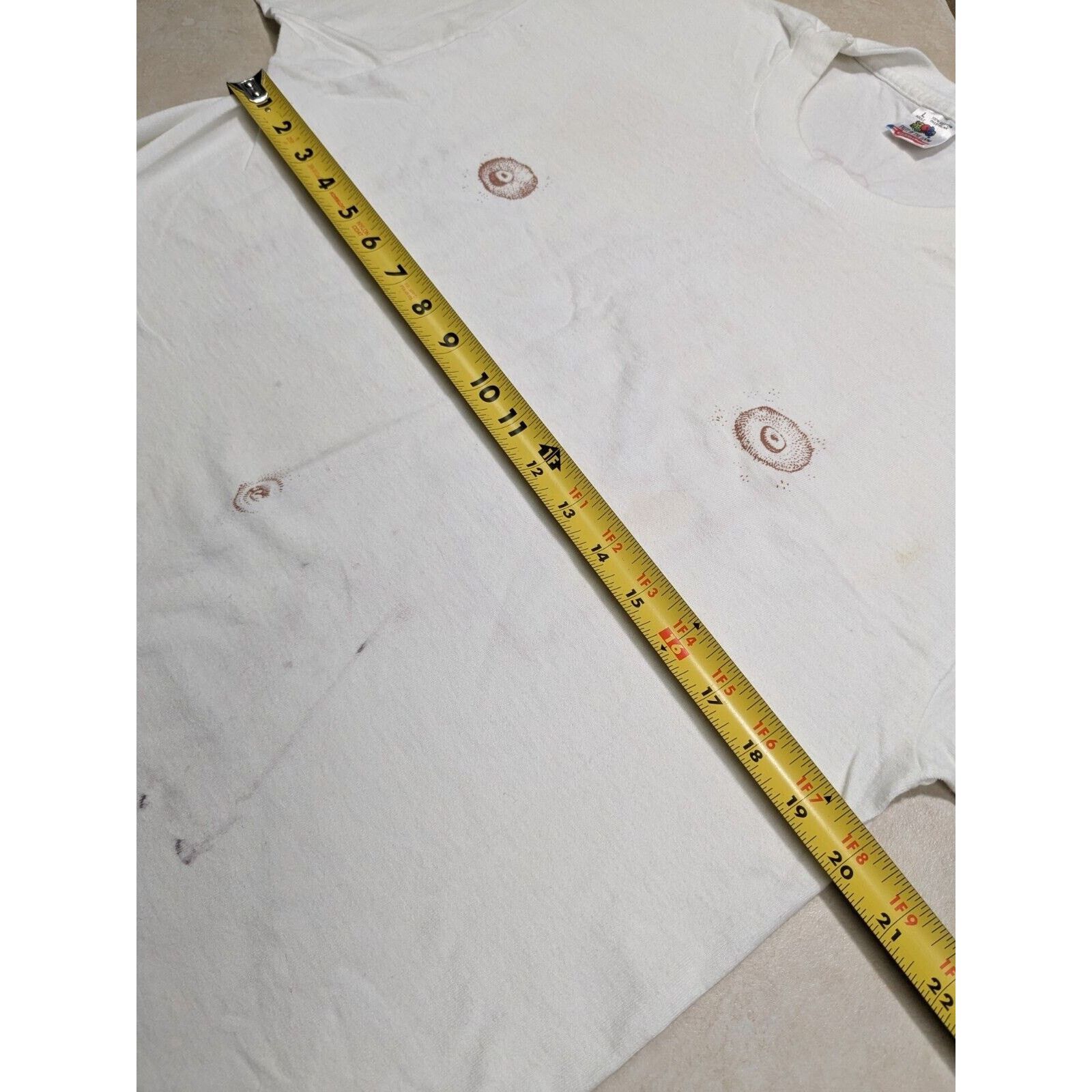Fruit Of The Loom 1994 Redneck Farmers Tan NIPPLES Shirt 90s Tee Double Sided Size US L / EU 52-54 / 3 - 7 Thumbnail
