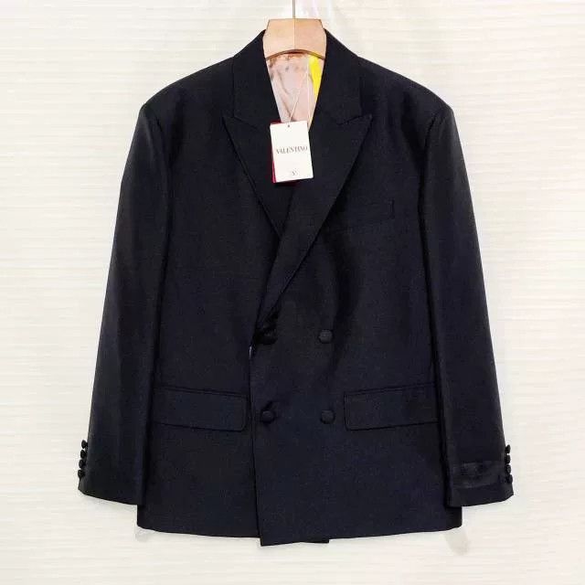 Valentino Valentino Black V-Neck Loose Jacket Size US M / EU 48-50 / 2 - 1 Thumbnail
