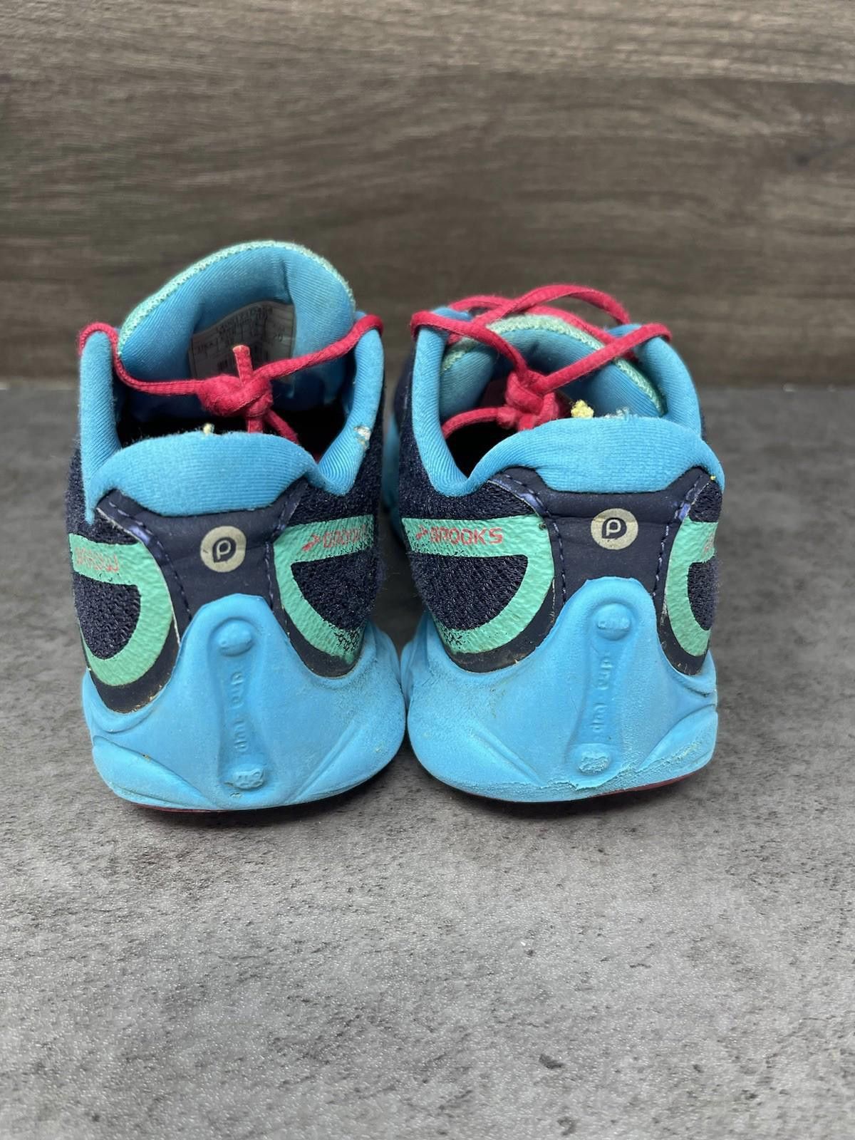 Brooks Brooks Pureflow Shoes Kids Size 1 Blue Pink Sneakers Size US 4 / IT 34 - 4 Thumbnail