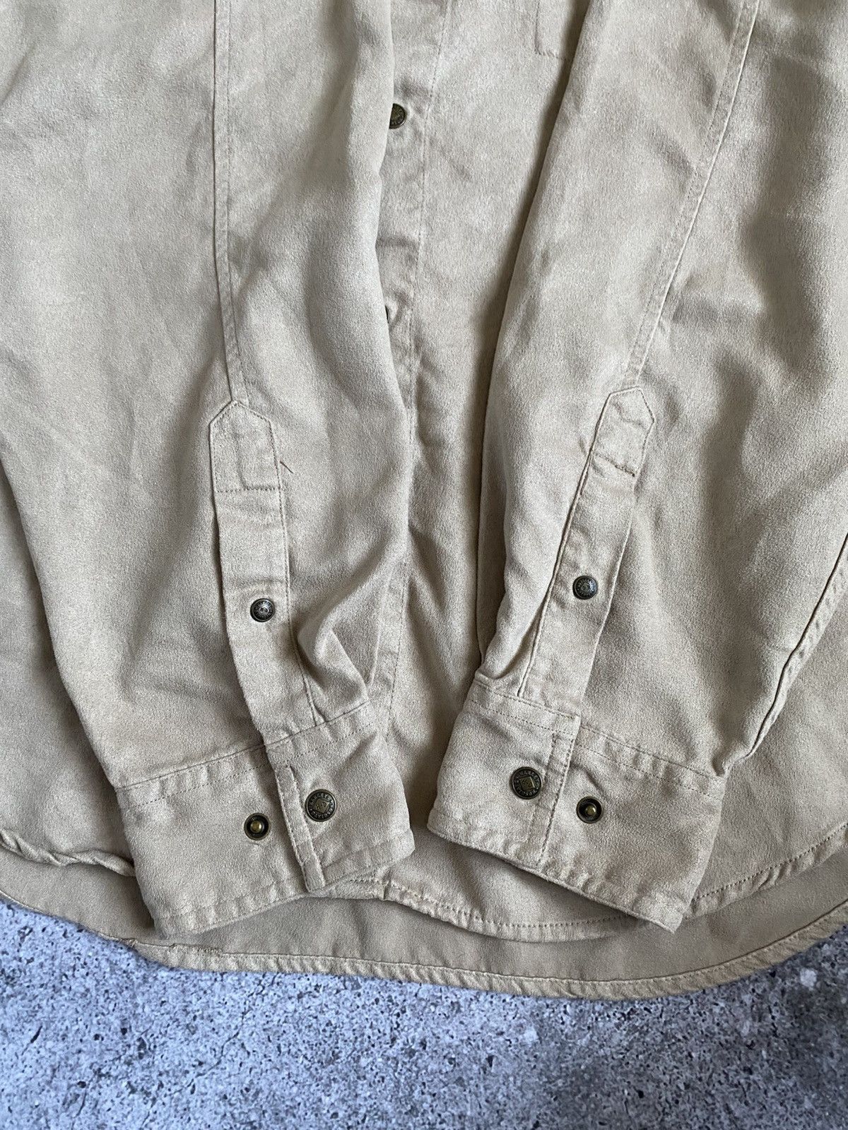 Designer × Harley Davidson × Vintage Vintage Harley Davidson Button Suede Logo Shirt Size M Size US M / EU 48-50 / 2 - 7 Thumbnail