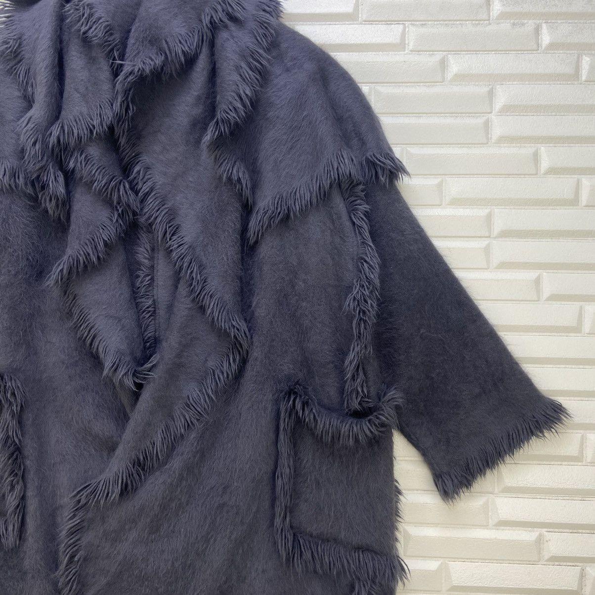 Japanese Brand 🔥Japanese Brand Yukiko Hanai Buttonless Angora Wool Size L / US 10 / IT 46 - 6 Thumbnail