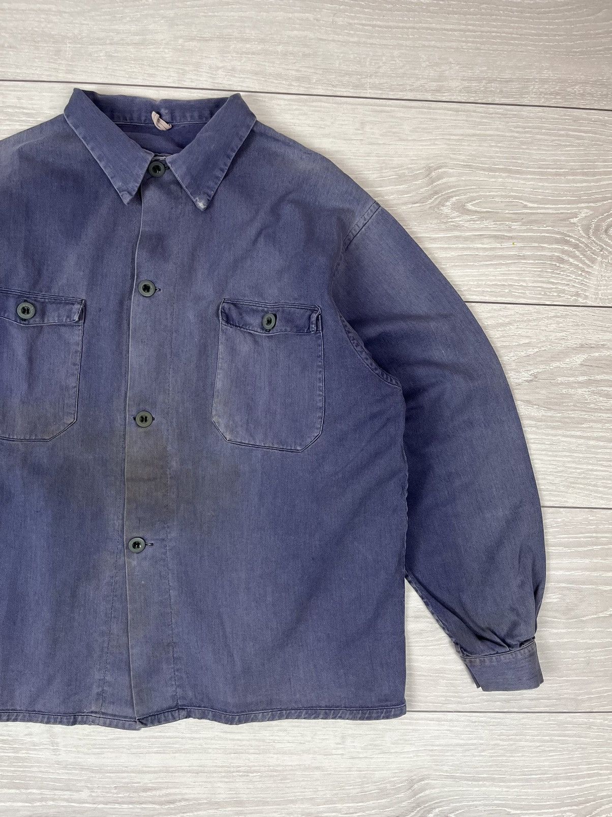 Le Laboureur Le Laboureur Vintage 70s Blue French Work Chore Jacket Size US M / EU 48-50 / 2 - 3 Thumbnail