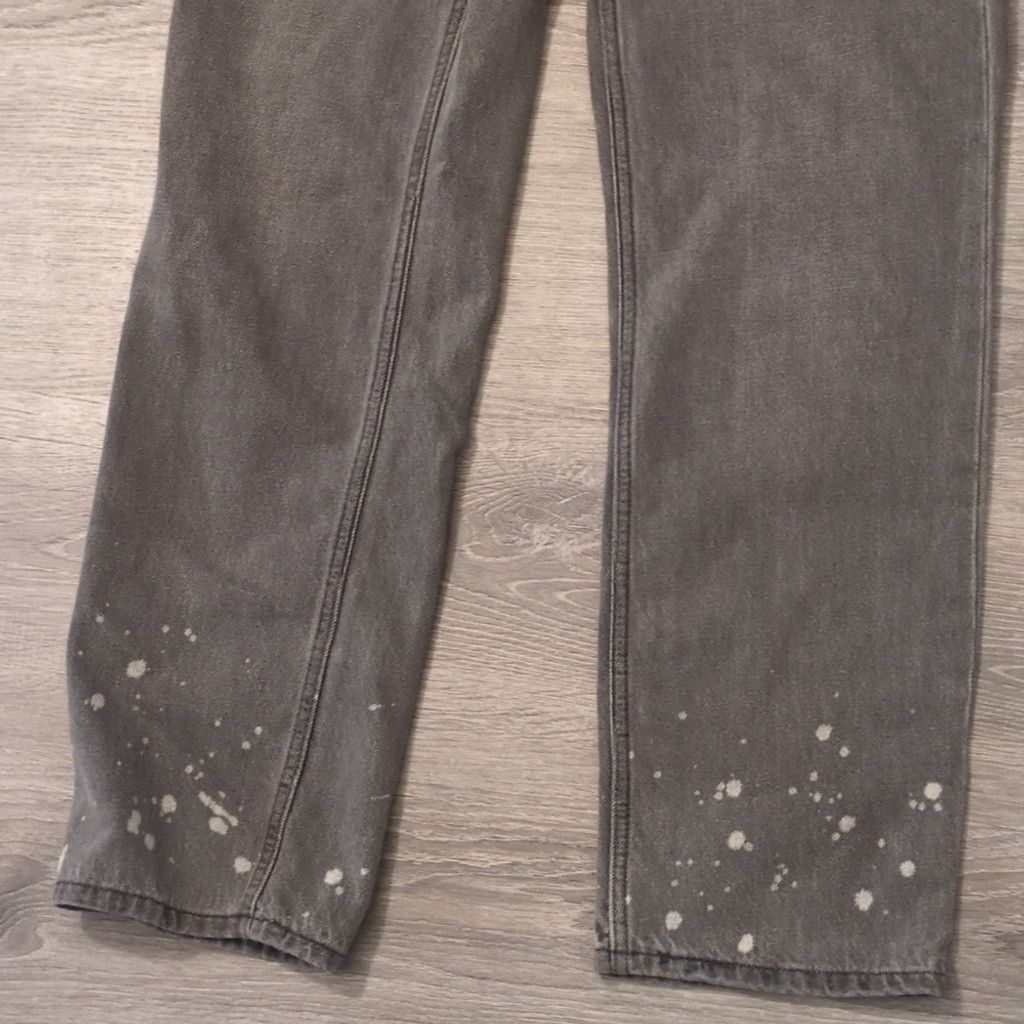 Levi's Levi's gray low pro straight paint splatter jeans size 27 Size 27" / US 4 / IT 40 - 4 Thumbnail