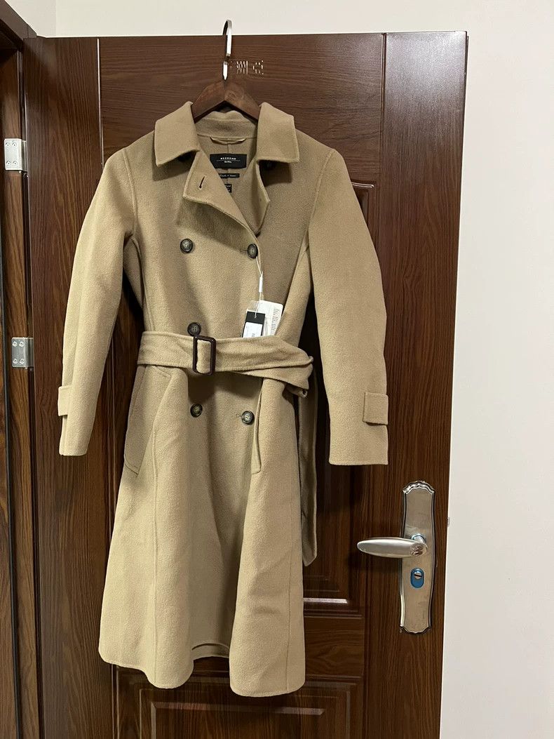 Max Mara Max Mara Double-breasted wool coat with buckle belt Size S / US 4 / IT 40 - 1 Thumbnail