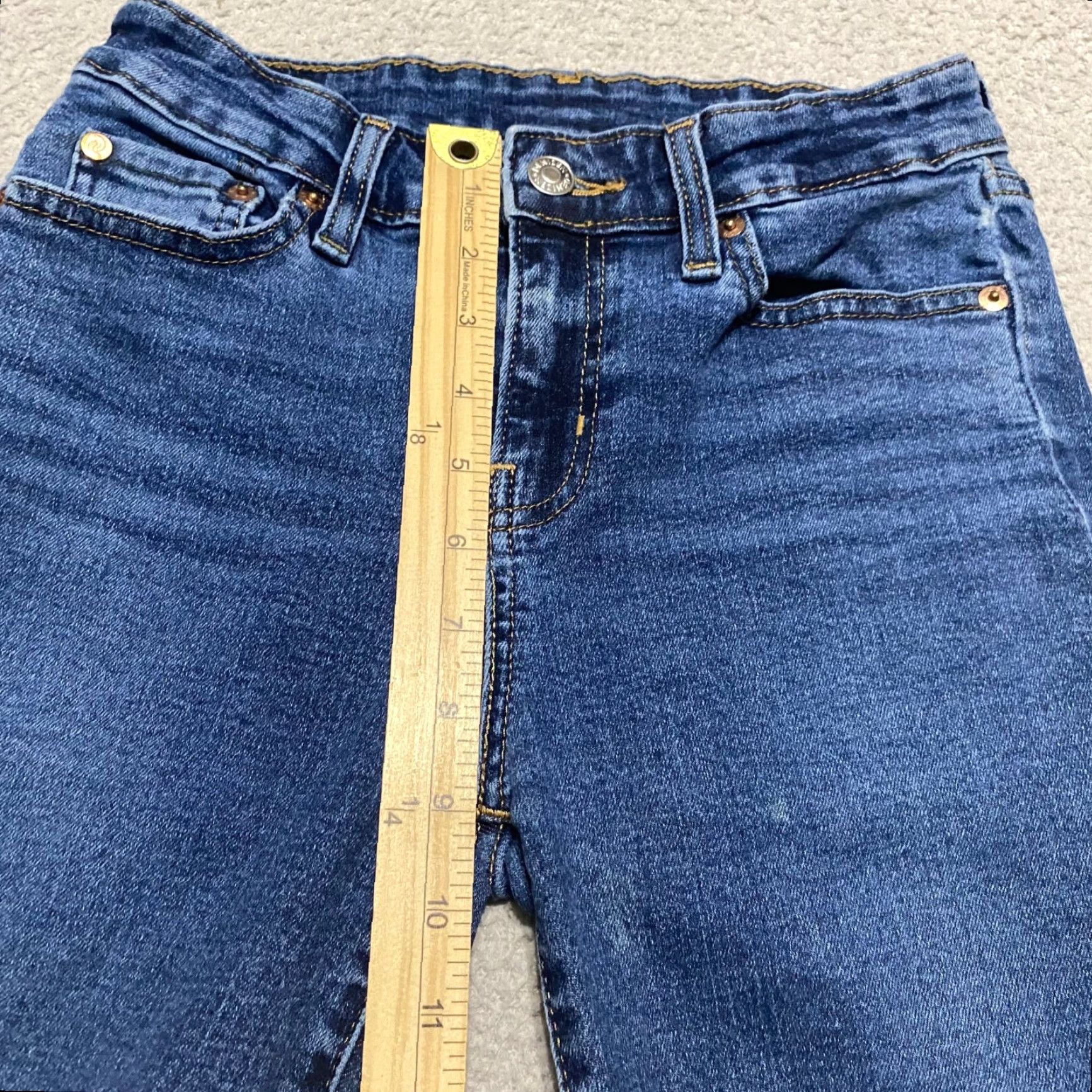 Denizen DENIZEN Jeans Womens 2 Blue Denim Medium Wash Skinny Distressed Raw Hem 5-Pocket Regular Rise Inseam 25in Stretch Comfort Womens Size 26" / US 2 / IT 38 - 7 Thumbnail