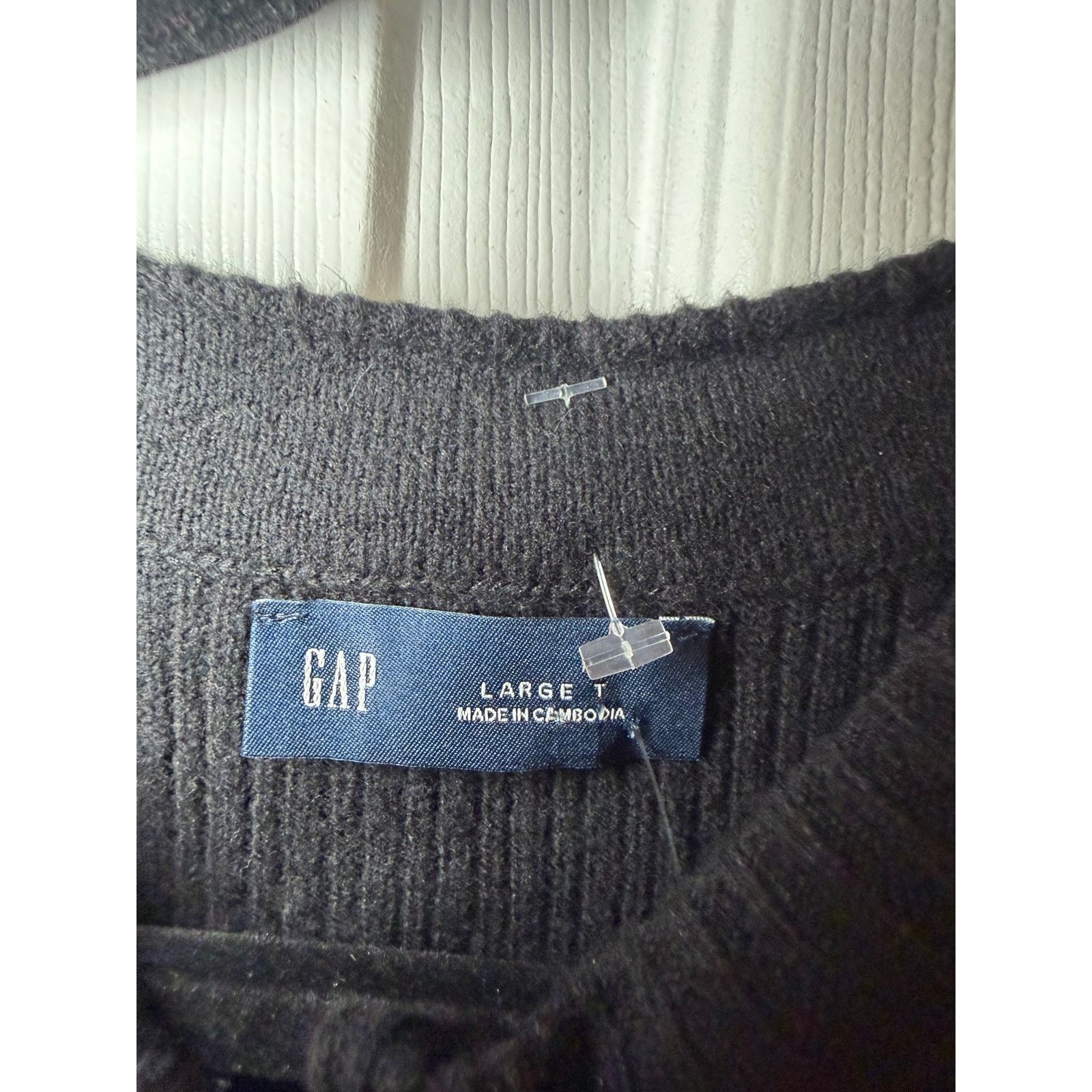 Gap GAP Black Ribbed Gold Button dress NWT size L Size L / US 10 / IT 46 - 2 Thumbnail