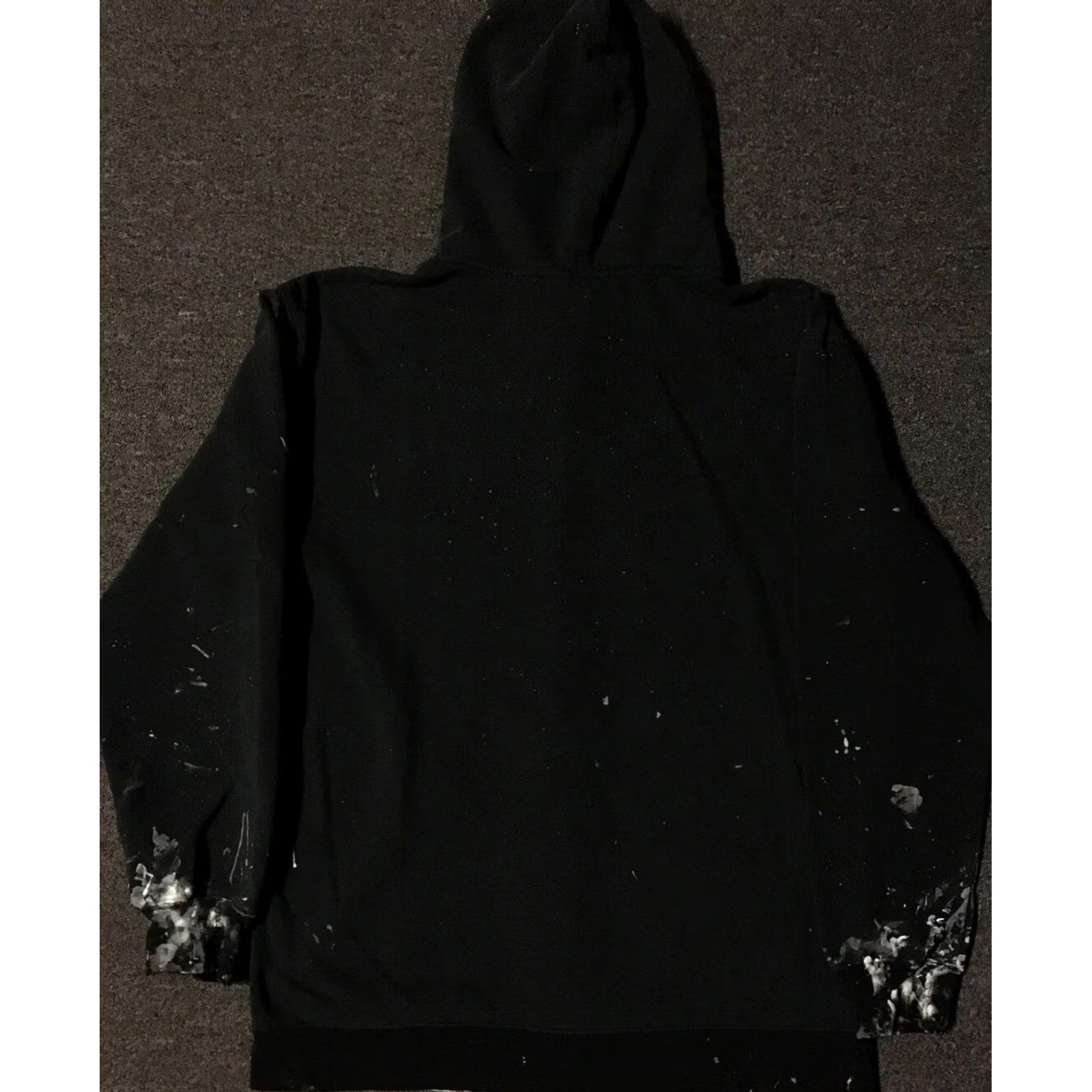 Quiksilver VINTAGE Volcom Hoodie Surf Skate Grunge Punk 90s Thrashed Faded Paint Large Black Mens Sweatshirt Full Zip Size US L / EU 52-54 / 3 - 2 Thumbnail
