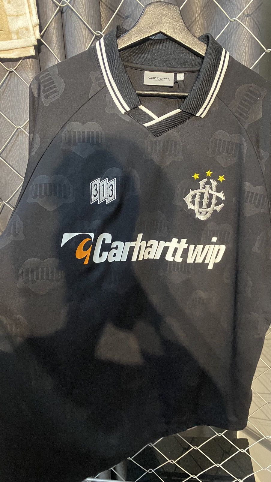 Carhartt Wip × Japanese Brand BNWT CARHARTT WIP S/S HARTT'S JERSEY BLACK OVP LARGE Size US L / EU 52-54 / 3 - 3 Thumbnail