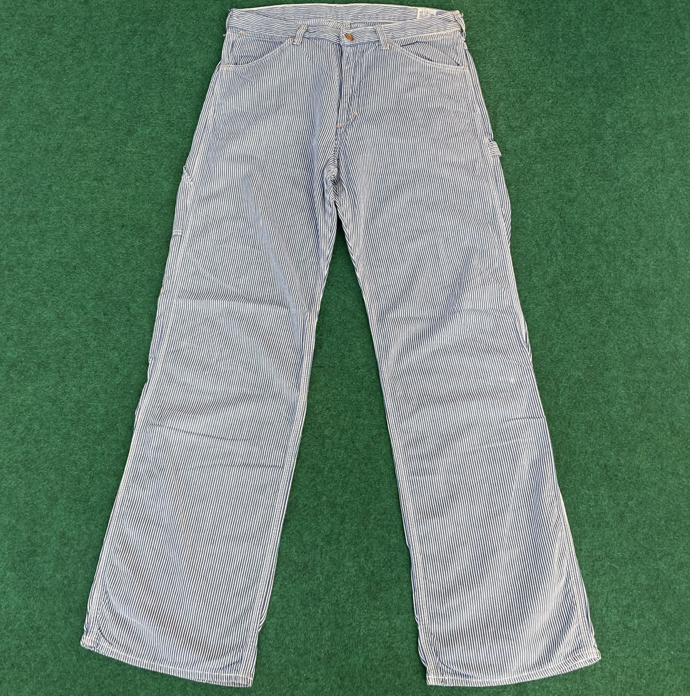 Japanese Brand × Orslow Vtg Orslow Workwear Striped Trouser Hickory Jeans Size US 30 / EU 46 - 1 Thumbnail