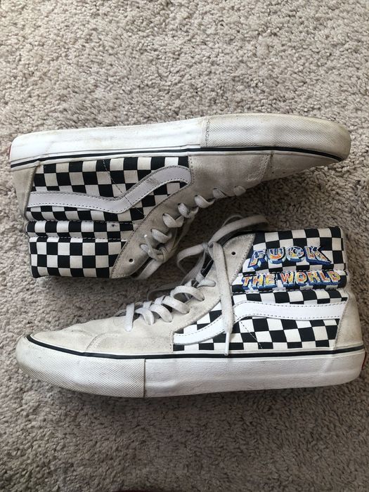 Supreme Supreme x Vans Sk8-Hi FTW “Fuck the World” Checkerboard