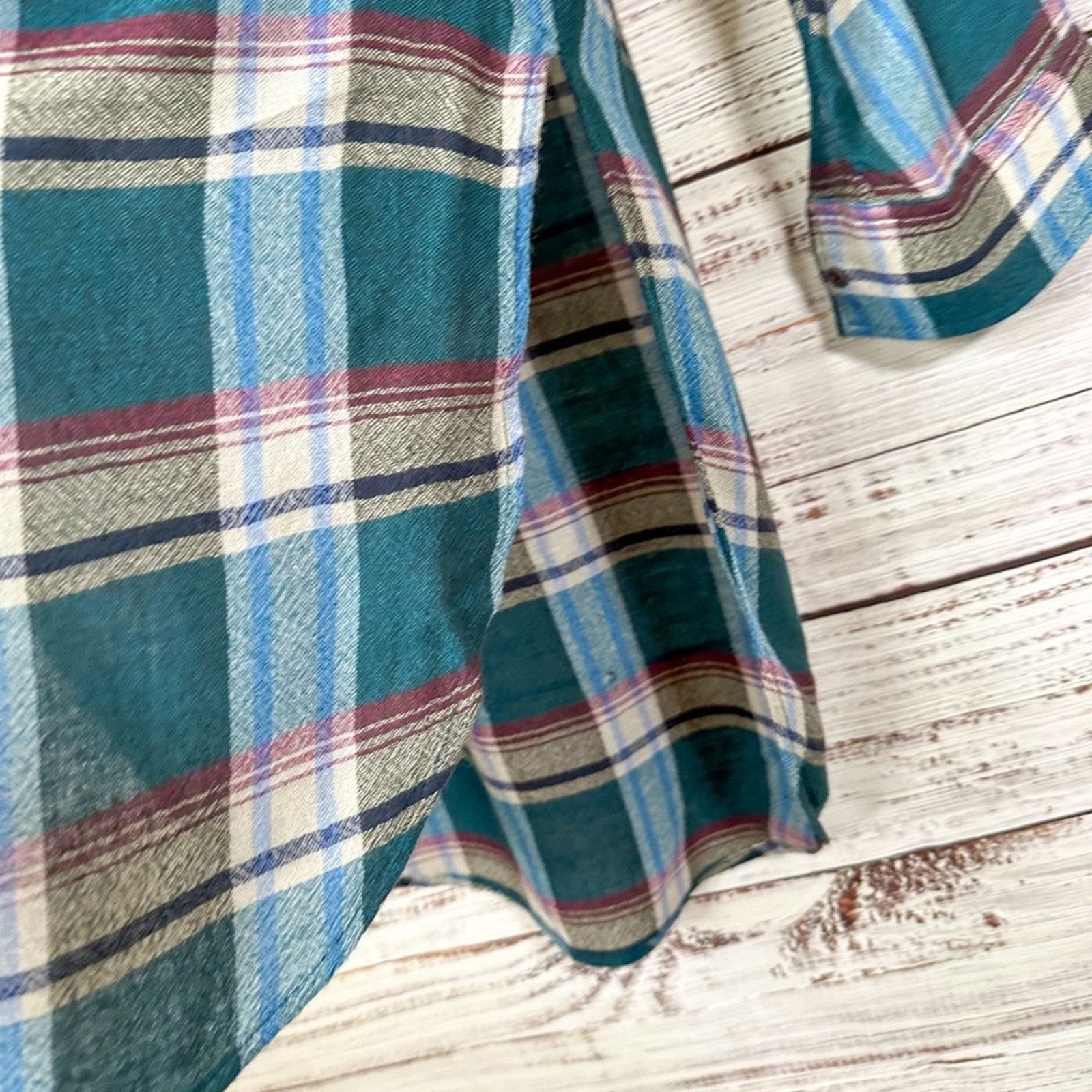 Anthropologie Akemi + Kin Lucie Flannel Plaid Tunic Shirt, EUC, Small Size S / US 4 / IT 40 - 6 Thumbnail