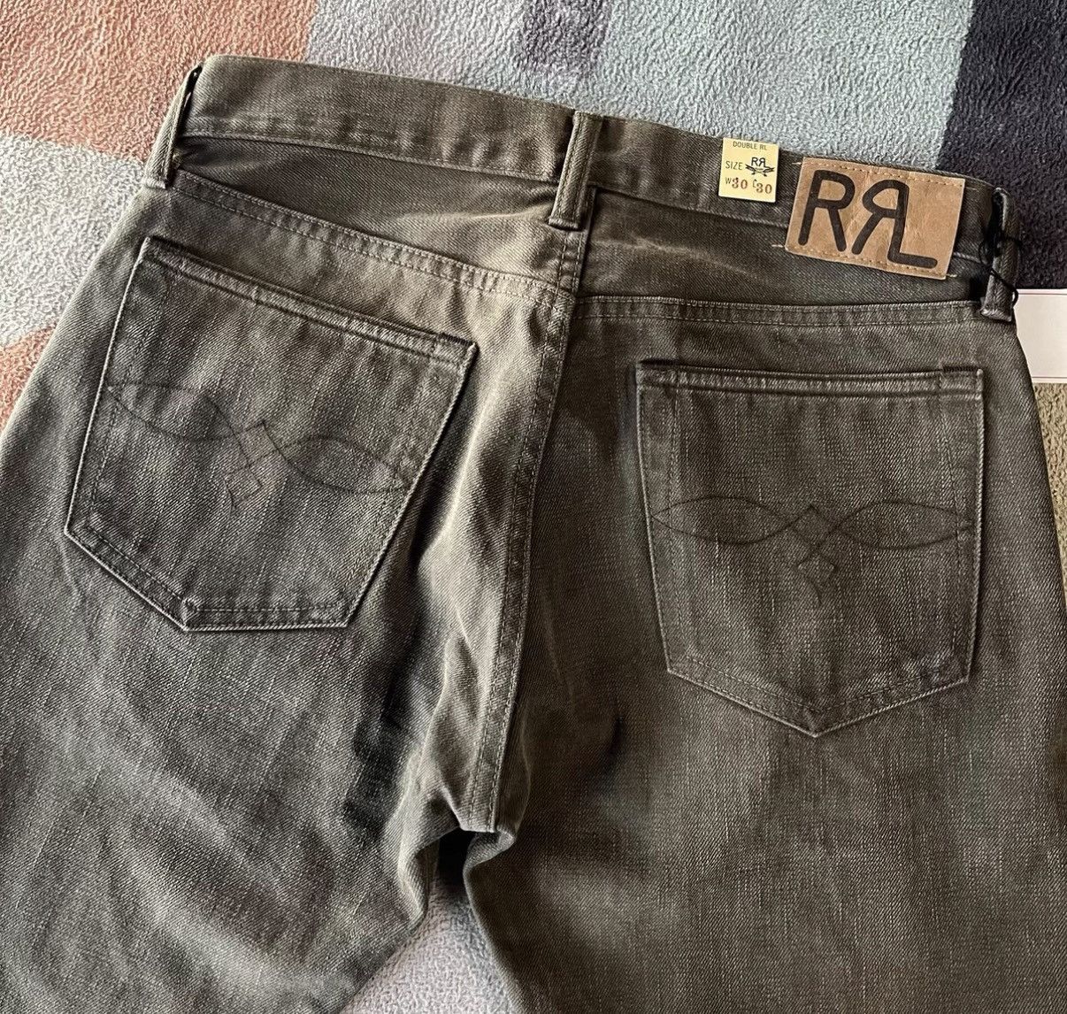 RRL Ralph Lauren RRL Ralph Lauren Double RL Mud Dyed Brown Jeans K22 Size US 32 / EU 48 - 9 Thumbnail