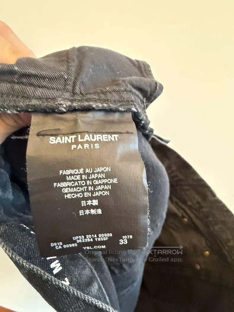 Saint Laurent Paris Saint Laurent Men's Distressed Slim Jeans. Size US 33 - 5 Thumbnail