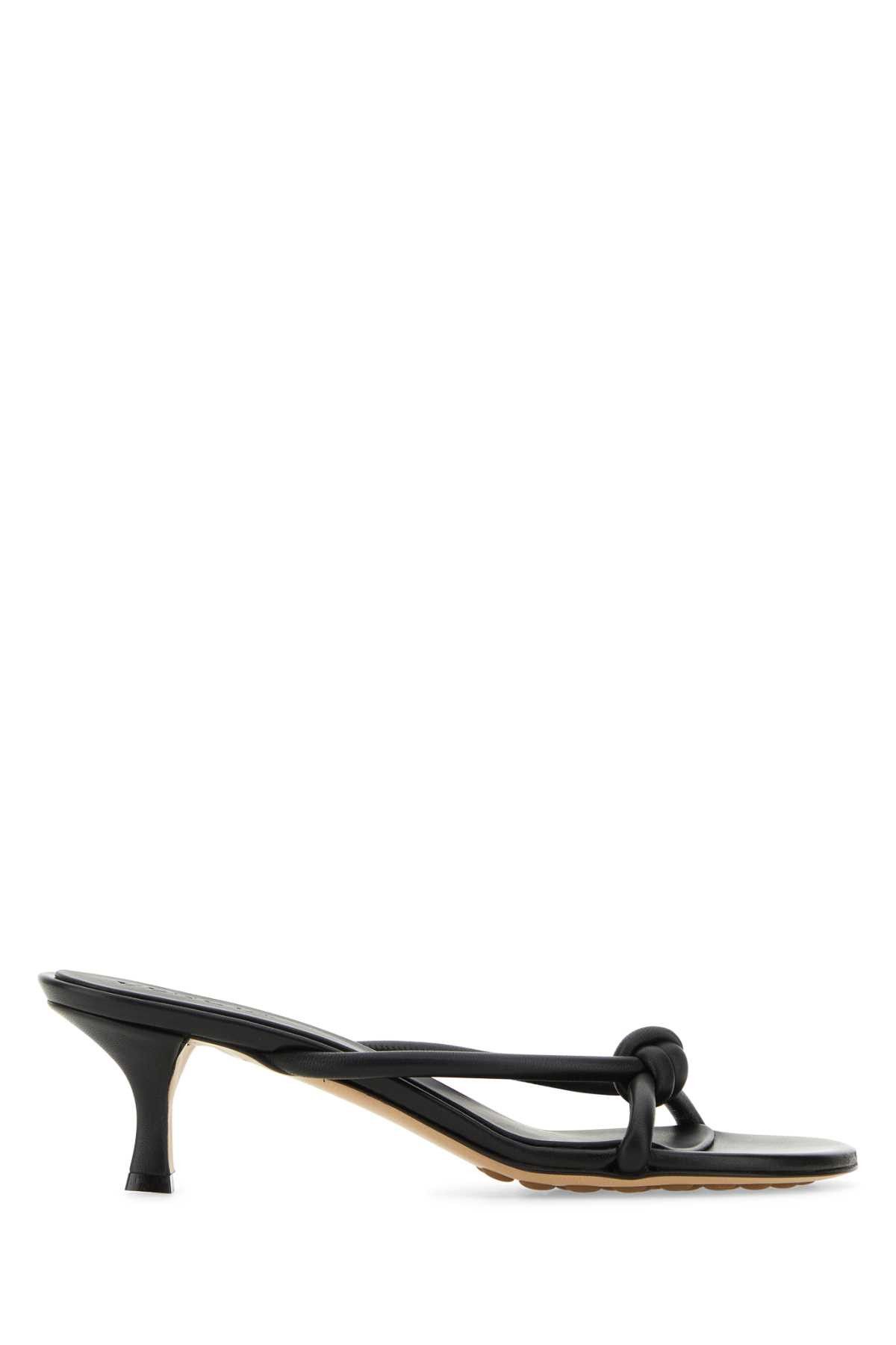 image of Bottega Veneta Black Nappa Leather Blink Mule Shoess Shoes, Women's (Size 6)