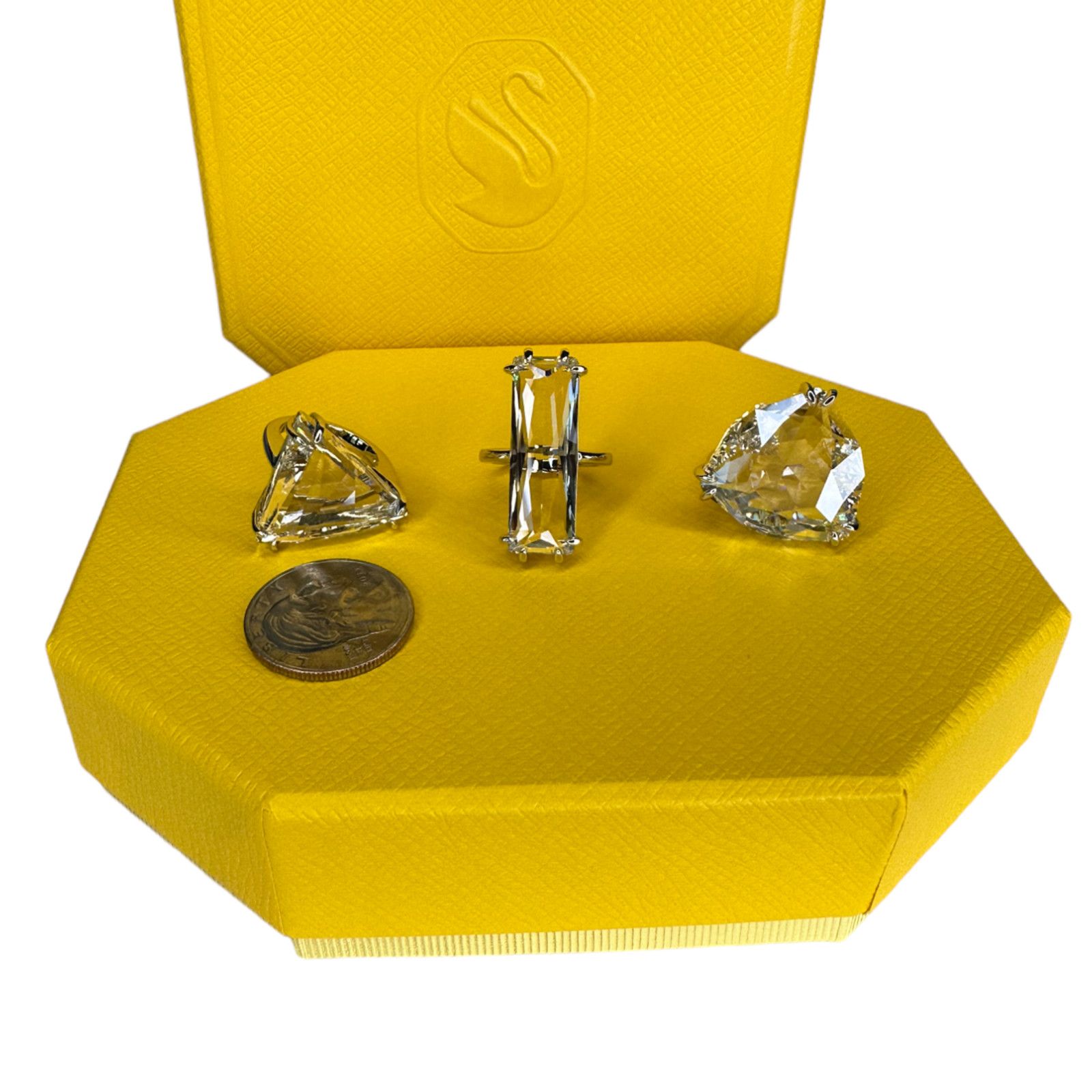 Swarovski Swarovski Mesmera cocktail ring Set (3), Mixed cuts 52 / 6 Size ONE SIZE - 3 Thumbnail