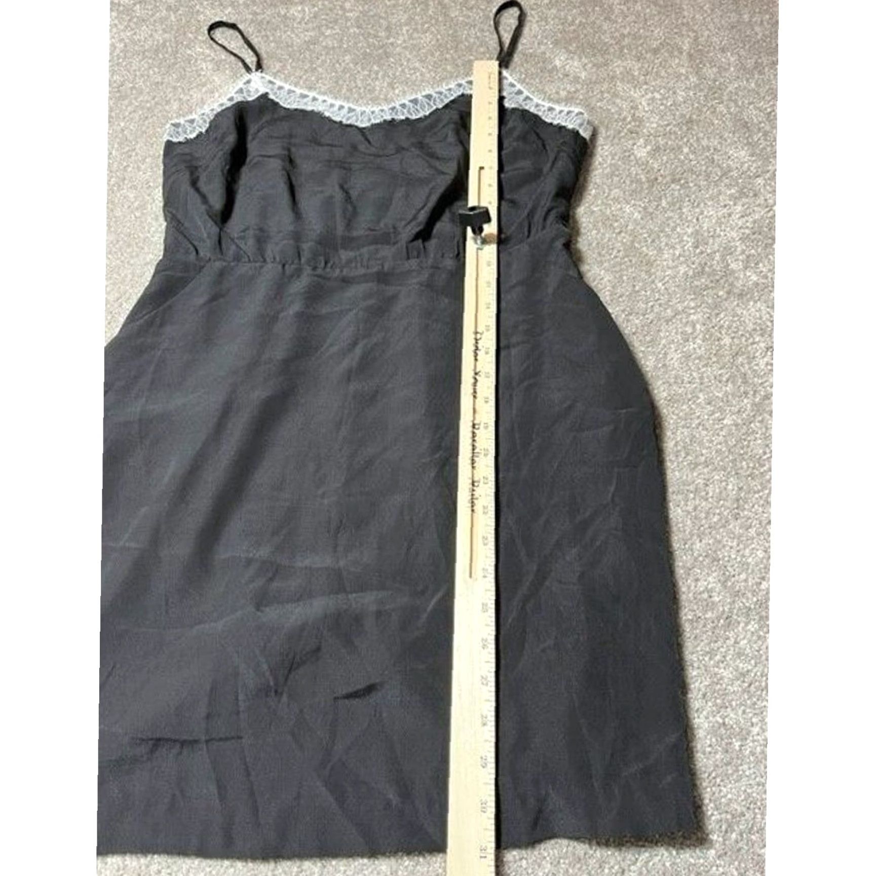 BCBGeneration BCBGGeneration Slip Dress 12 Dark Coquette Romantic Chic Mini Clubwear Y2K Hoco Dress Sleeveless Spaghetti V-Neck Lace Black Size XL / US 12-14 / IT 48-50 - 6 Thumbnail