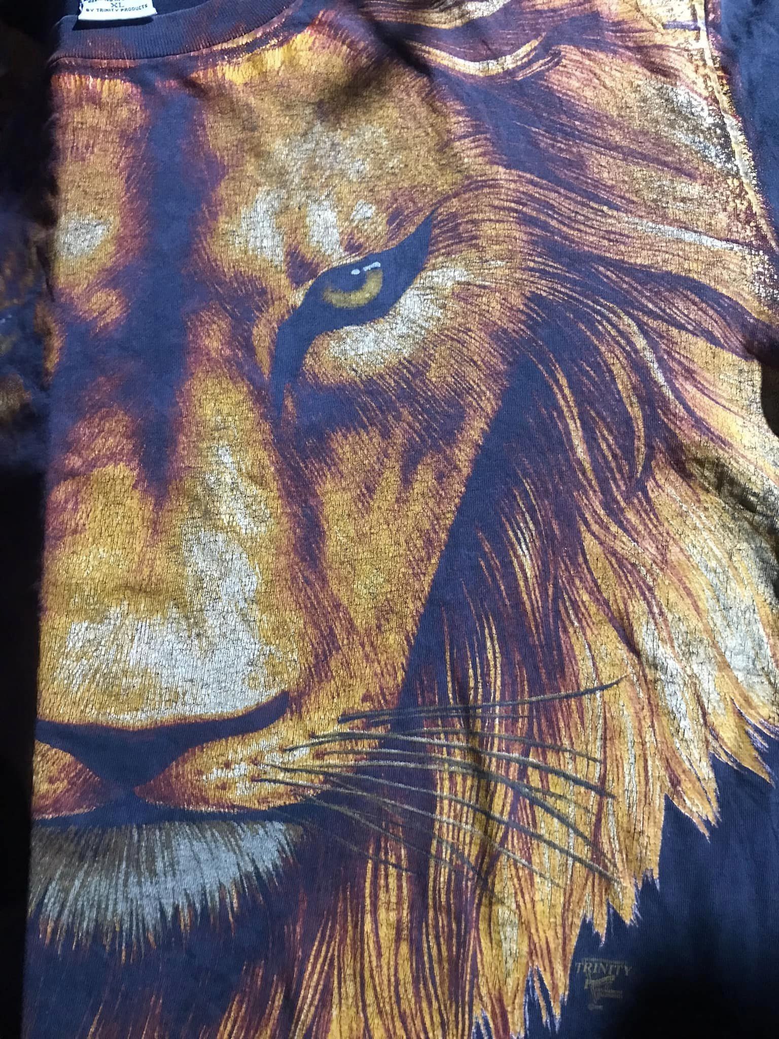 Trinity The Label Rare Vintage 90’s MADE AT THE BEACH Lion Big Face Size US XXL / EU 58 / 5 - 7 Thumbnail