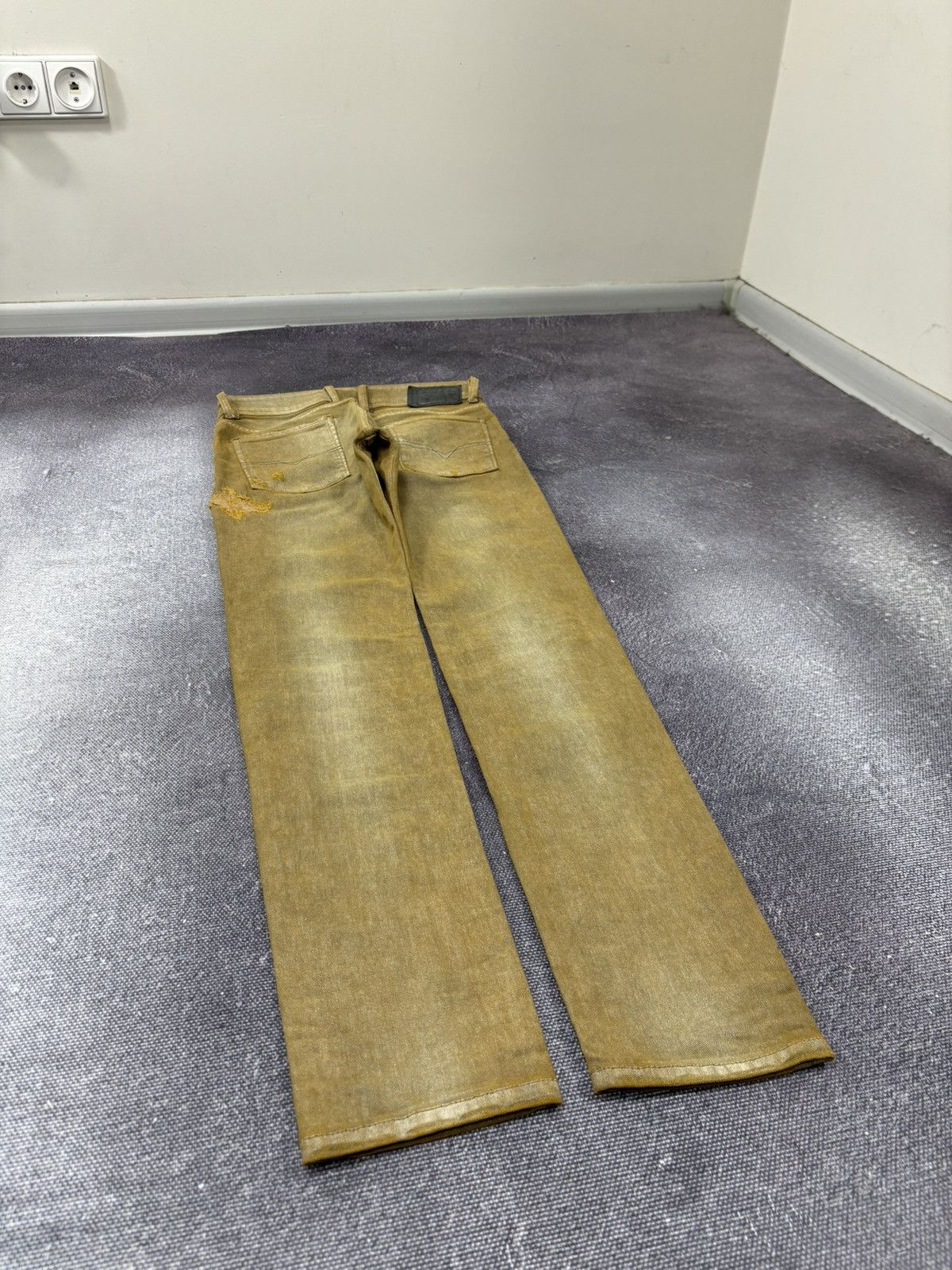 Diesel Diesel Sleenker Slim Skinny NWT Distressed Gold Pants Jeans Size US 27 - 16 Thumbnail
