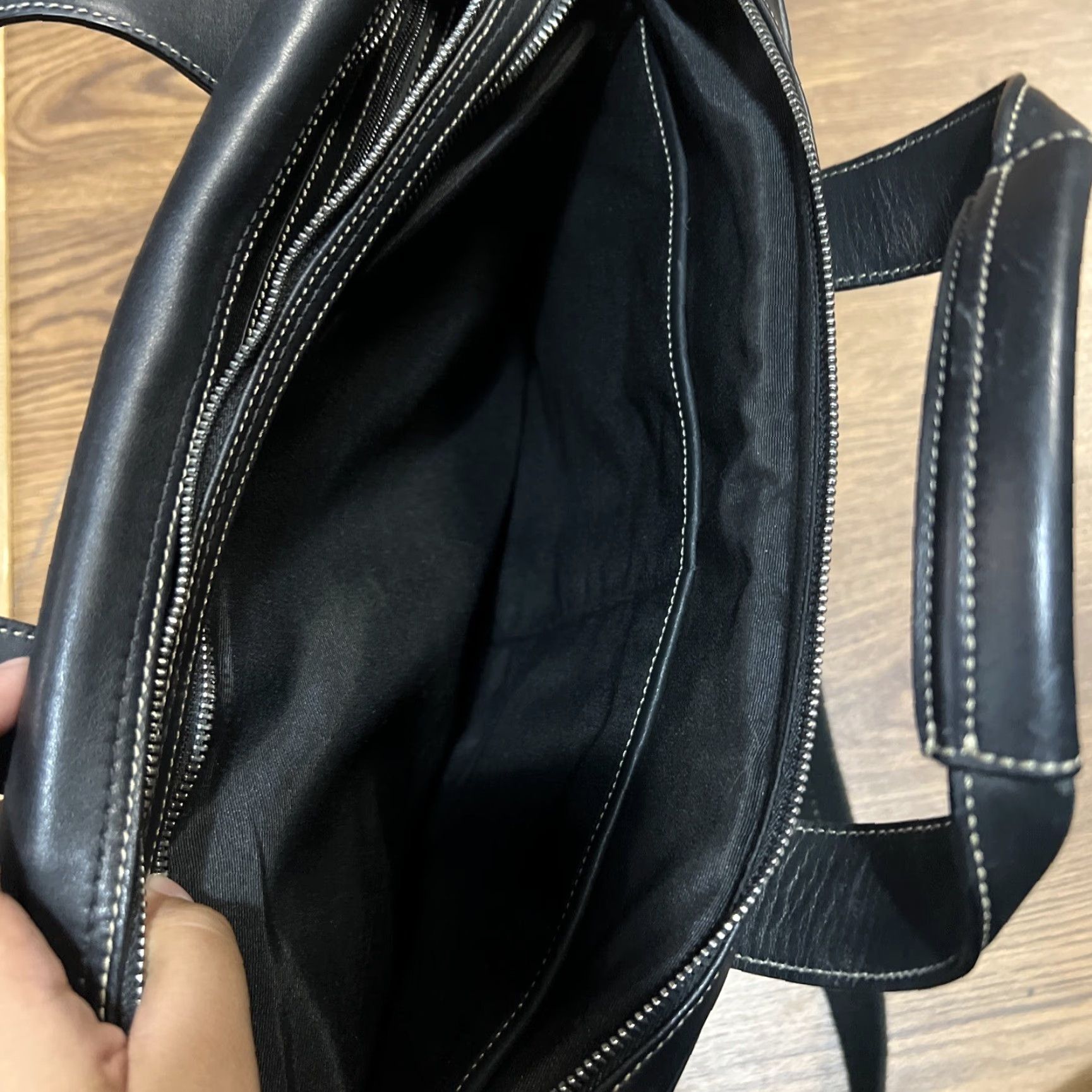 Coach COACH Transatlantic Black Leather Crossbody Soft Side Large Briefcase - Men - Large - Briefcase/Document Case Size ONE SIZE - 6 Thumbnail