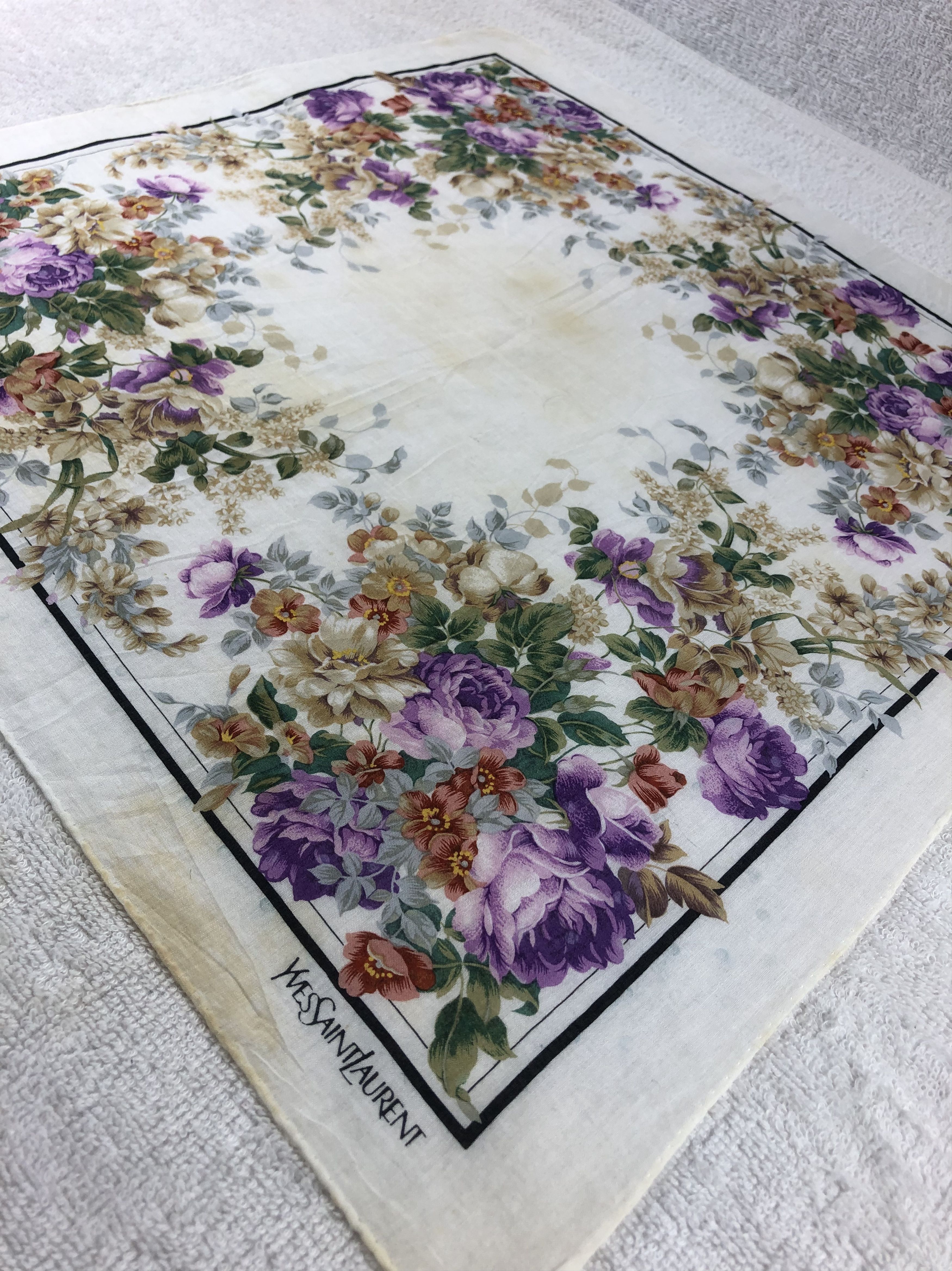 Vintage × Yves Saint Laurent Yves Saint Laurent Handkerchief / Bandana / Neckerchief Size ONE SIZE - 4 Thumbnail