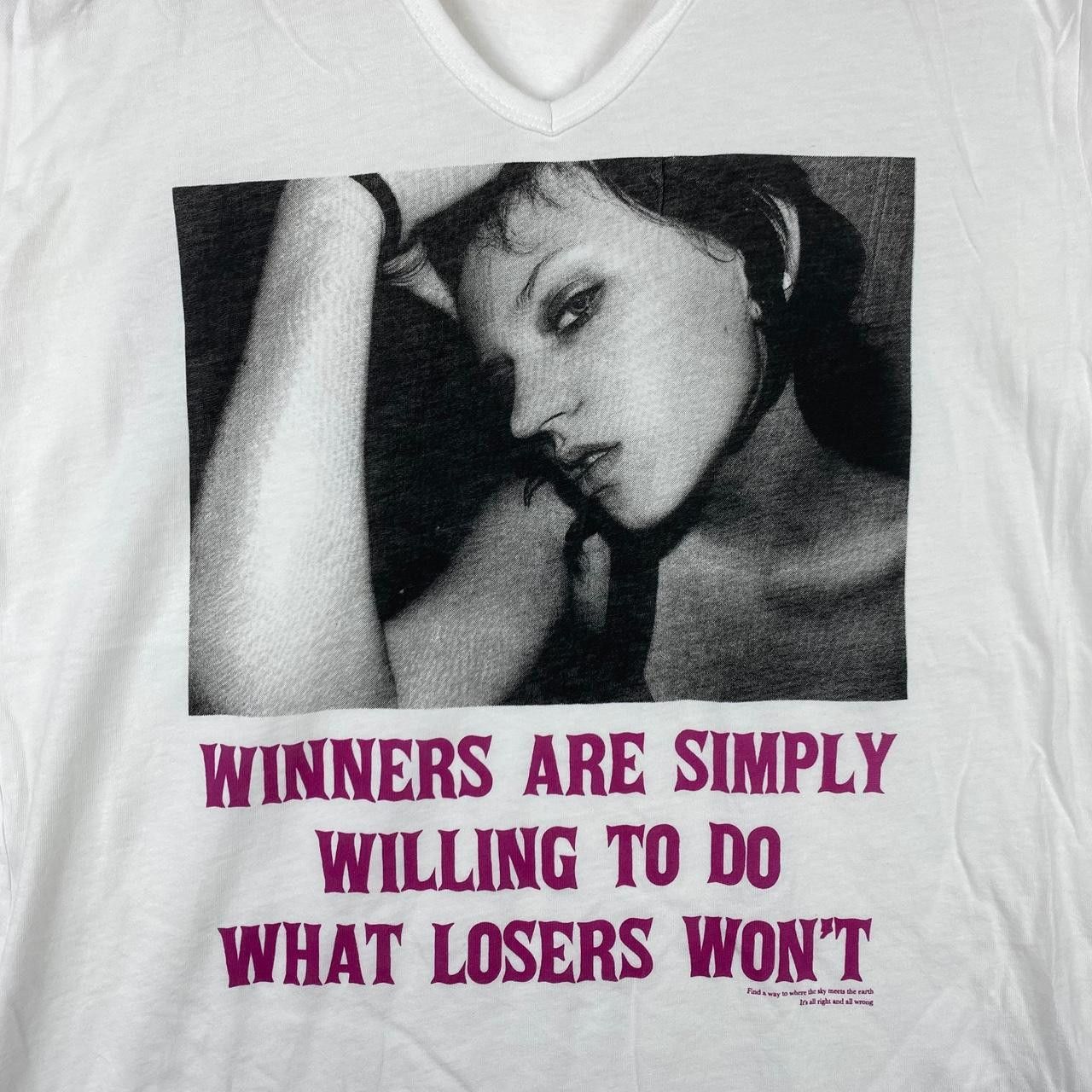semanticdesign SEMANTIC DESIGN JAPAN Winners Losers Punk Tee Shirt V-Neck Size M / US 6-8 / IT 42-44 - 3 Thumbnail