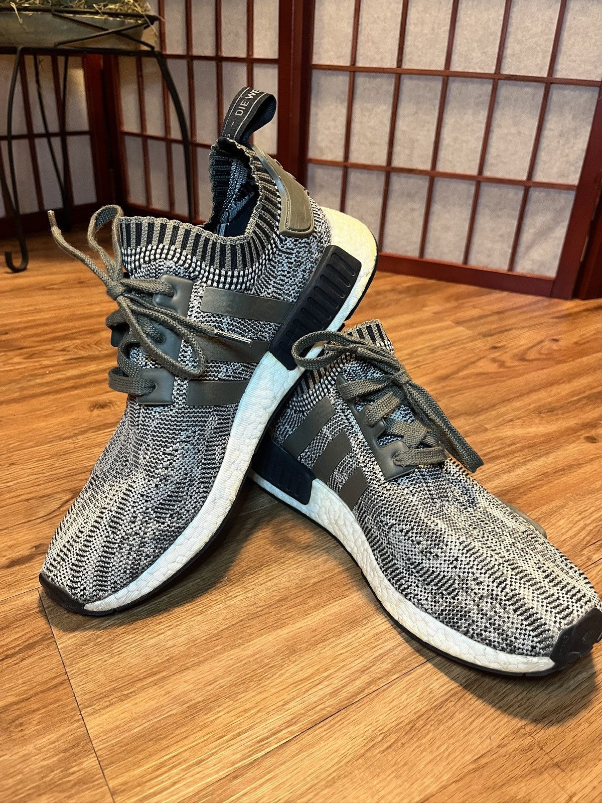 Adidas NMD R1 Core Black Grey Three Size US 10 / EU 43 - 3 Thumbnail